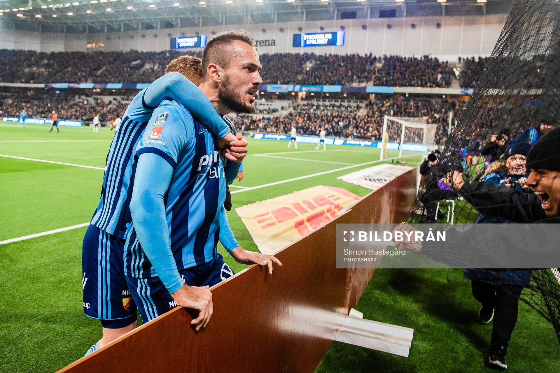 Djurgårdens Emir Kujovic jublar