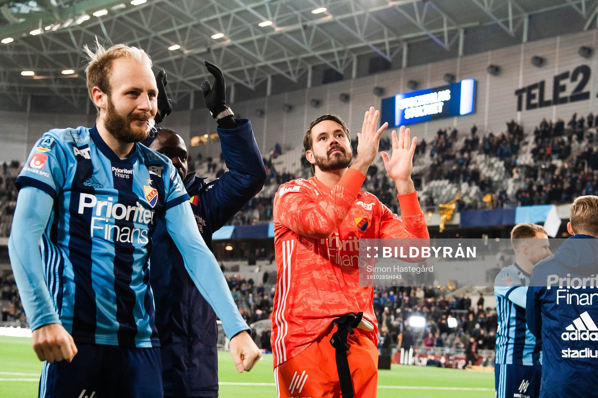 Djurgårdens målvakt Tommi Vaiho jublar