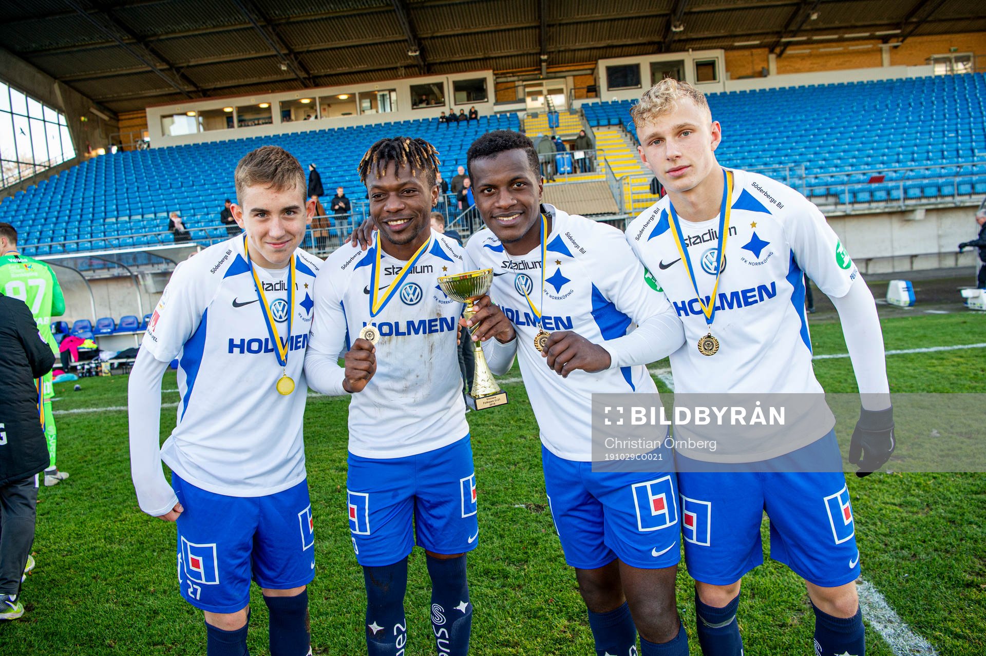 Norröpings Isak Bergman, Kevin Alvarez, Manasse Kosu och