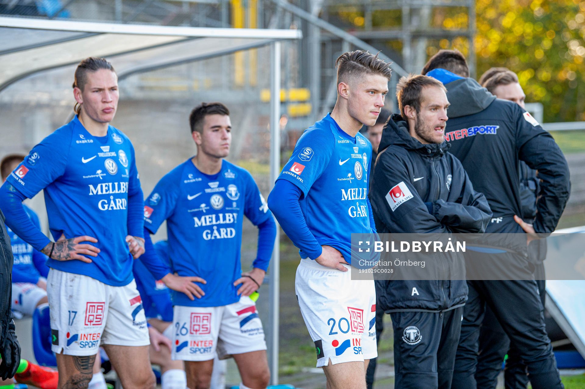 Trelleborgs Isak Jönsson, Haris Brkic och Kevin Harletun
