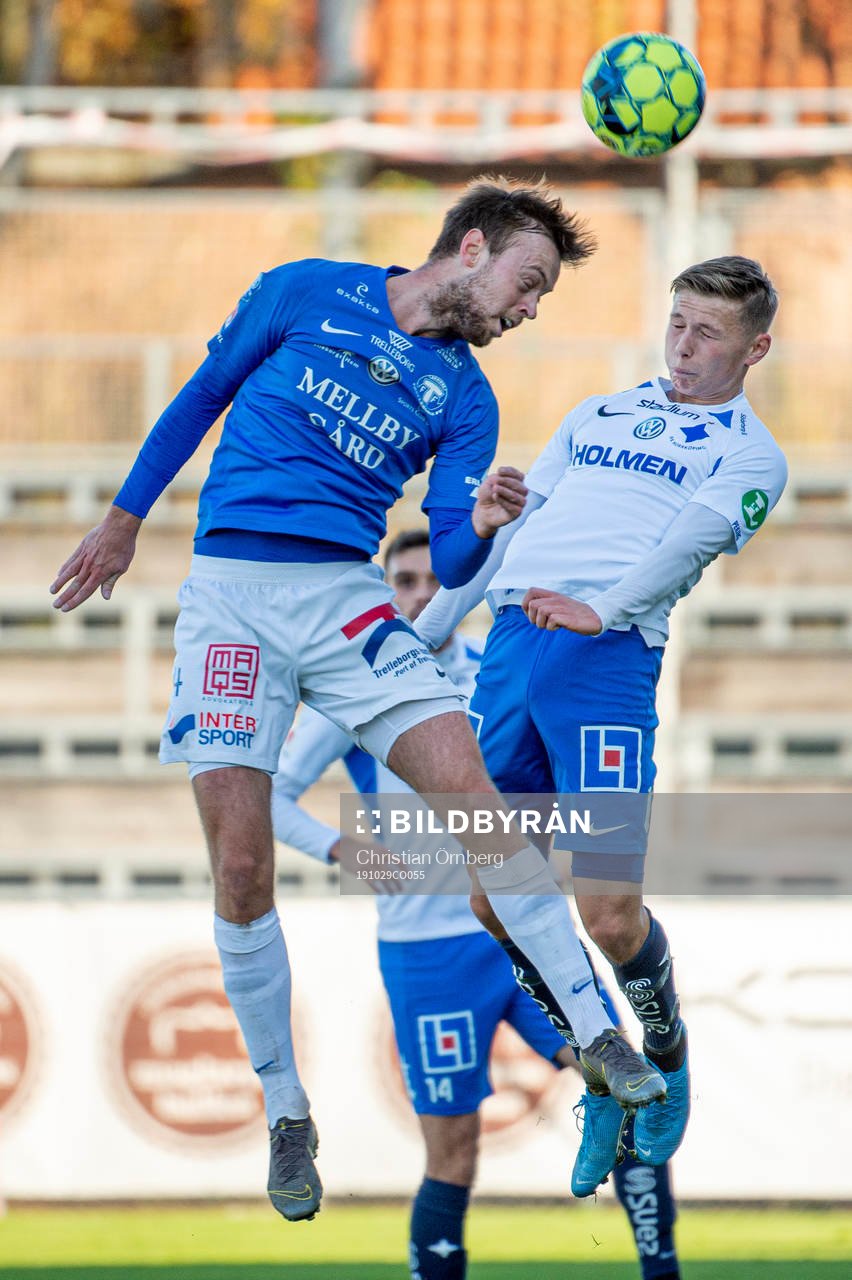 Trelleborgs Jakob Glasberg mot Norröpings Bjarni Bjarkason