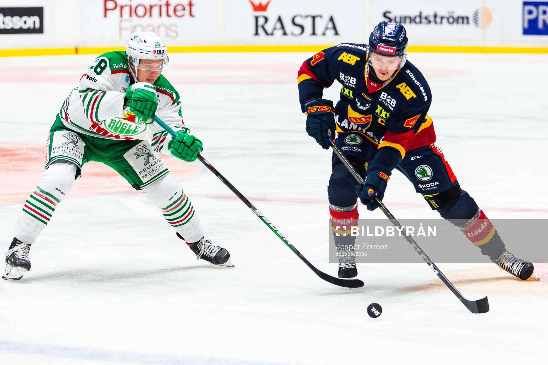Rögles Anton Bengtsson och Djurgårdens Marcus Högström