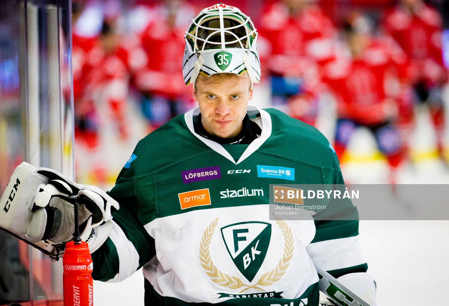 Färjestads målvakt Markus Svensson