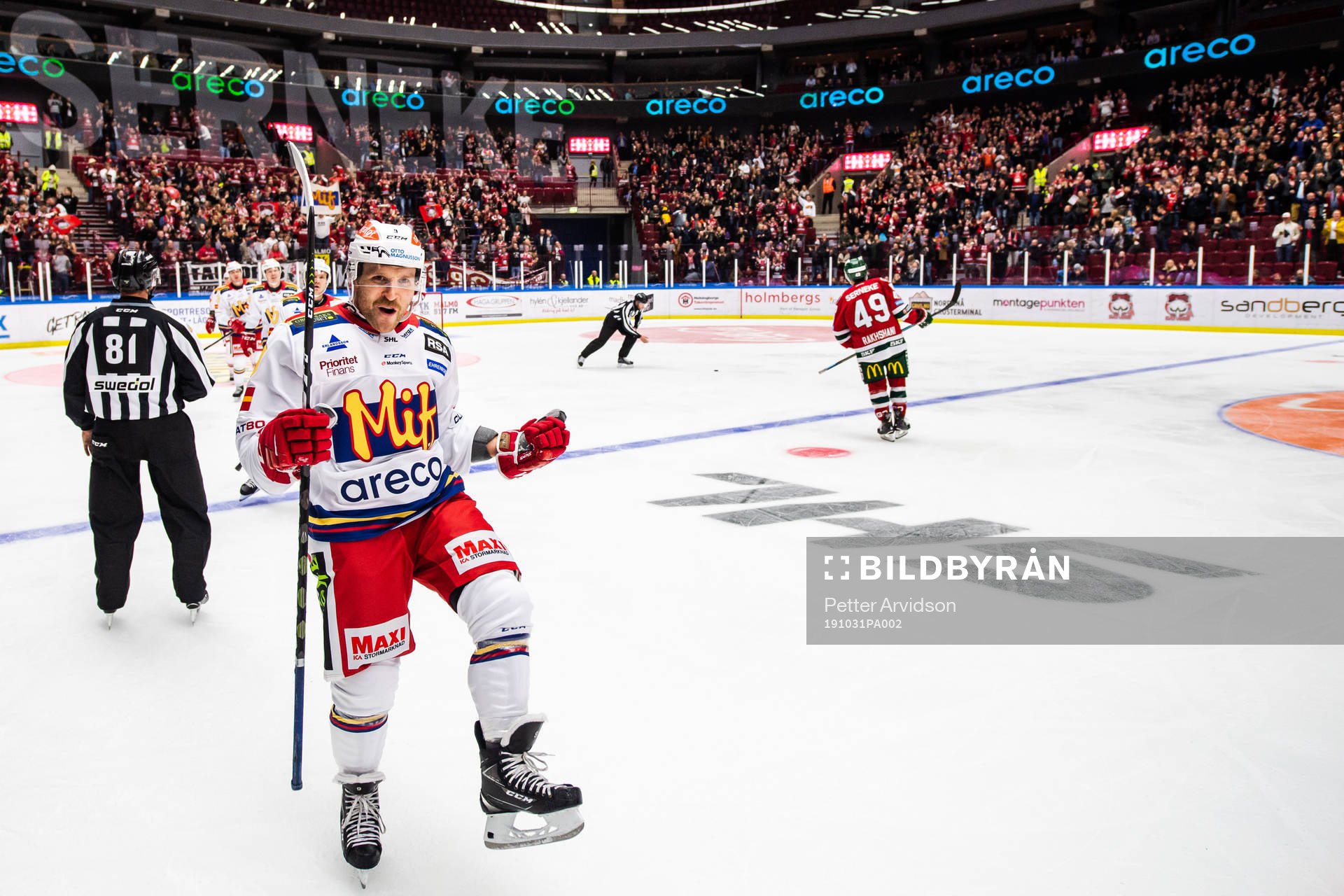 Malmö Redhawks Frederik Storm jublar