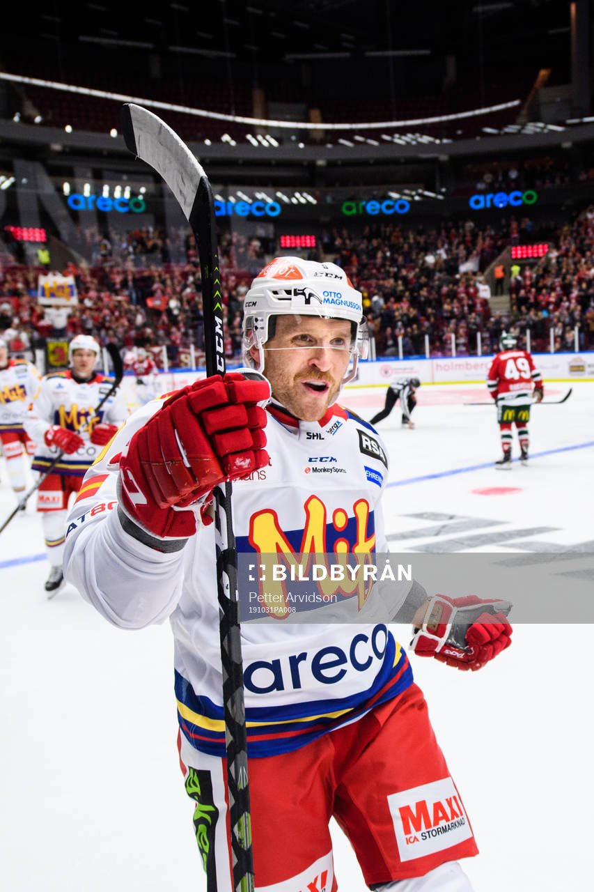 Malmö Redhawks Frederik Storm jublar