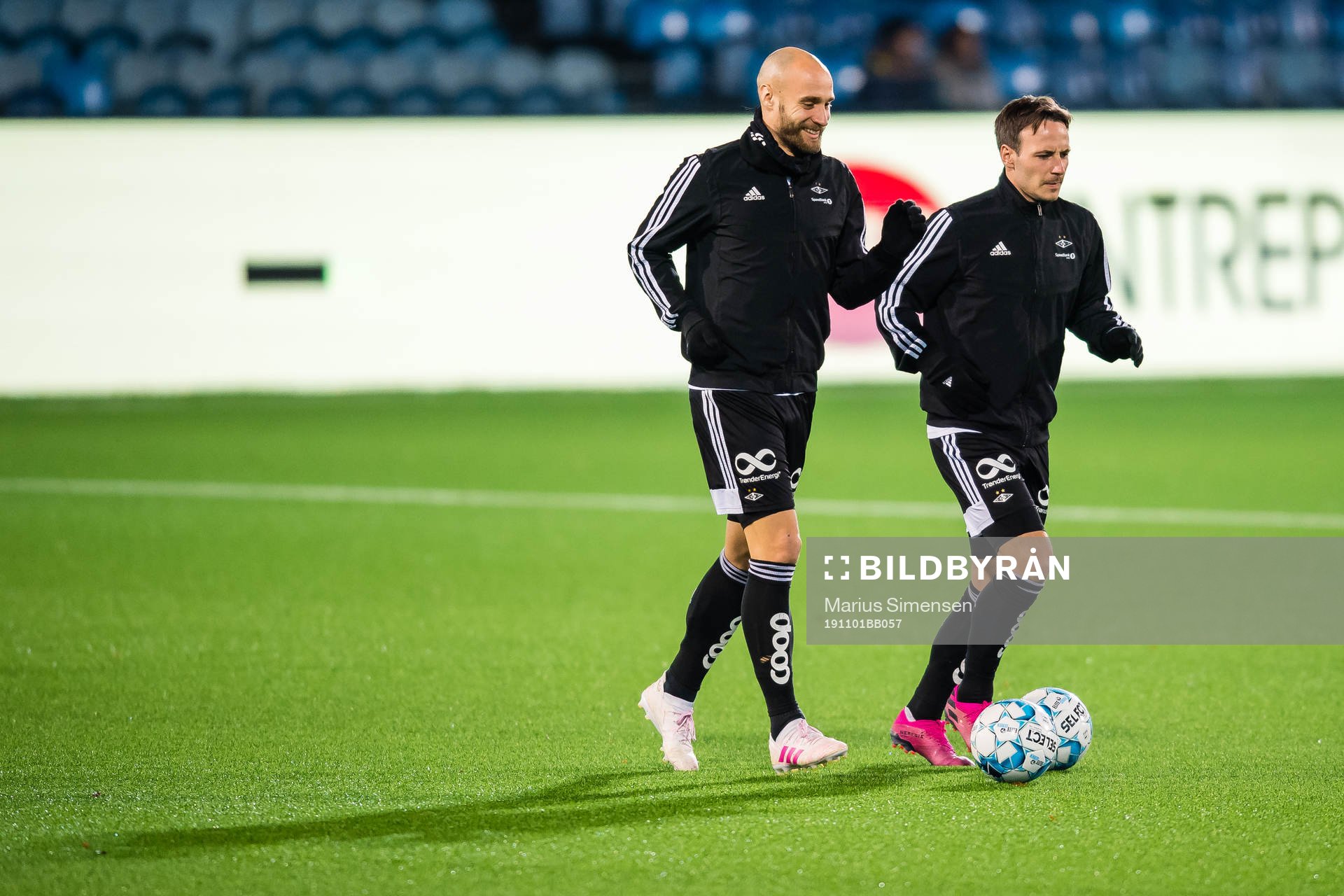 Tore Reginiussen and Mike Lindemann Jensen of Rosenborg