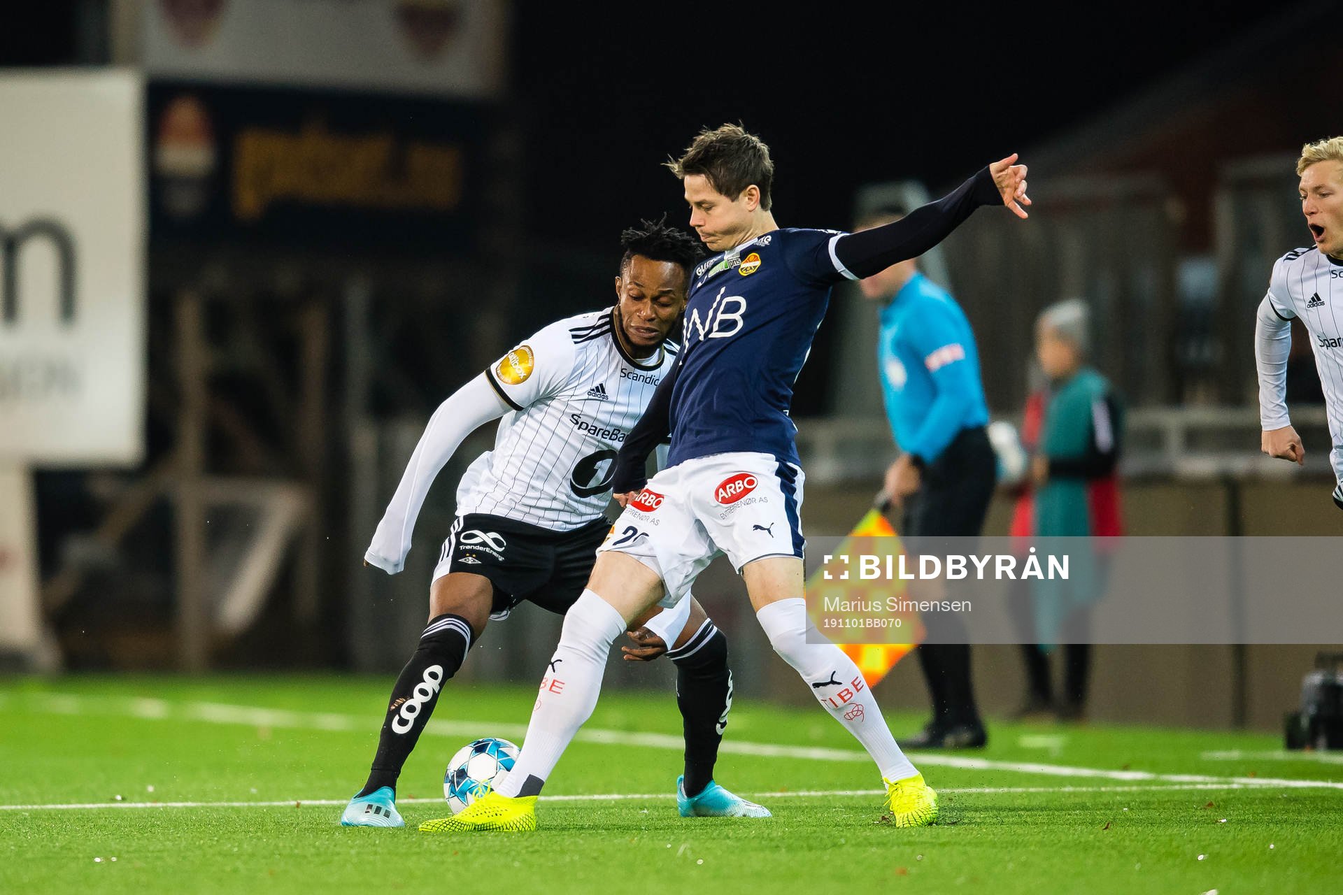 Samuel Adeniyi Adegbenro of Rosenborg and Lars-Christopher