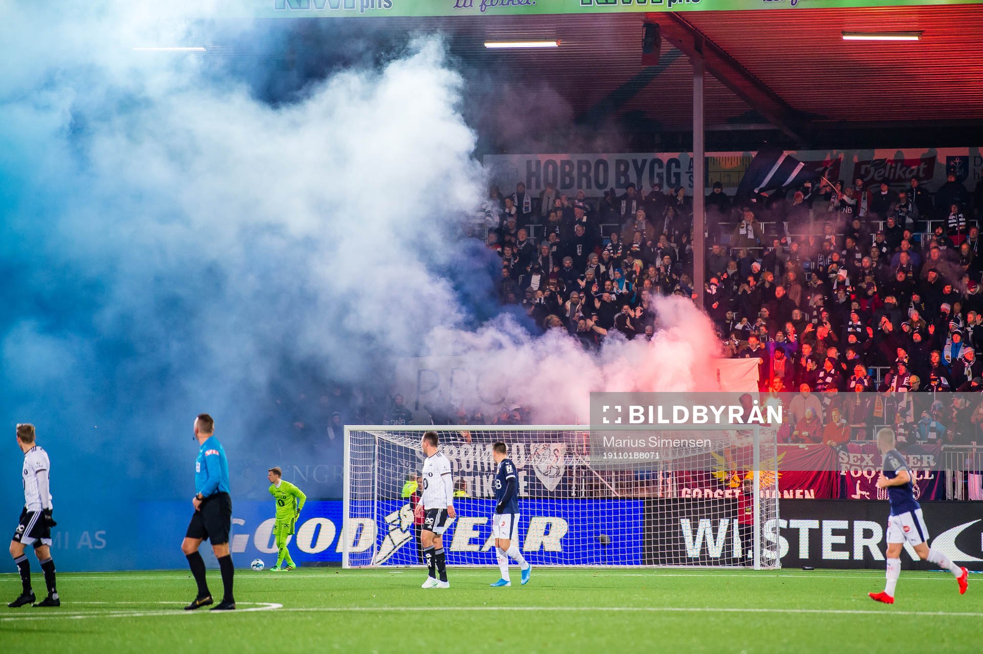 Spectators in the stands