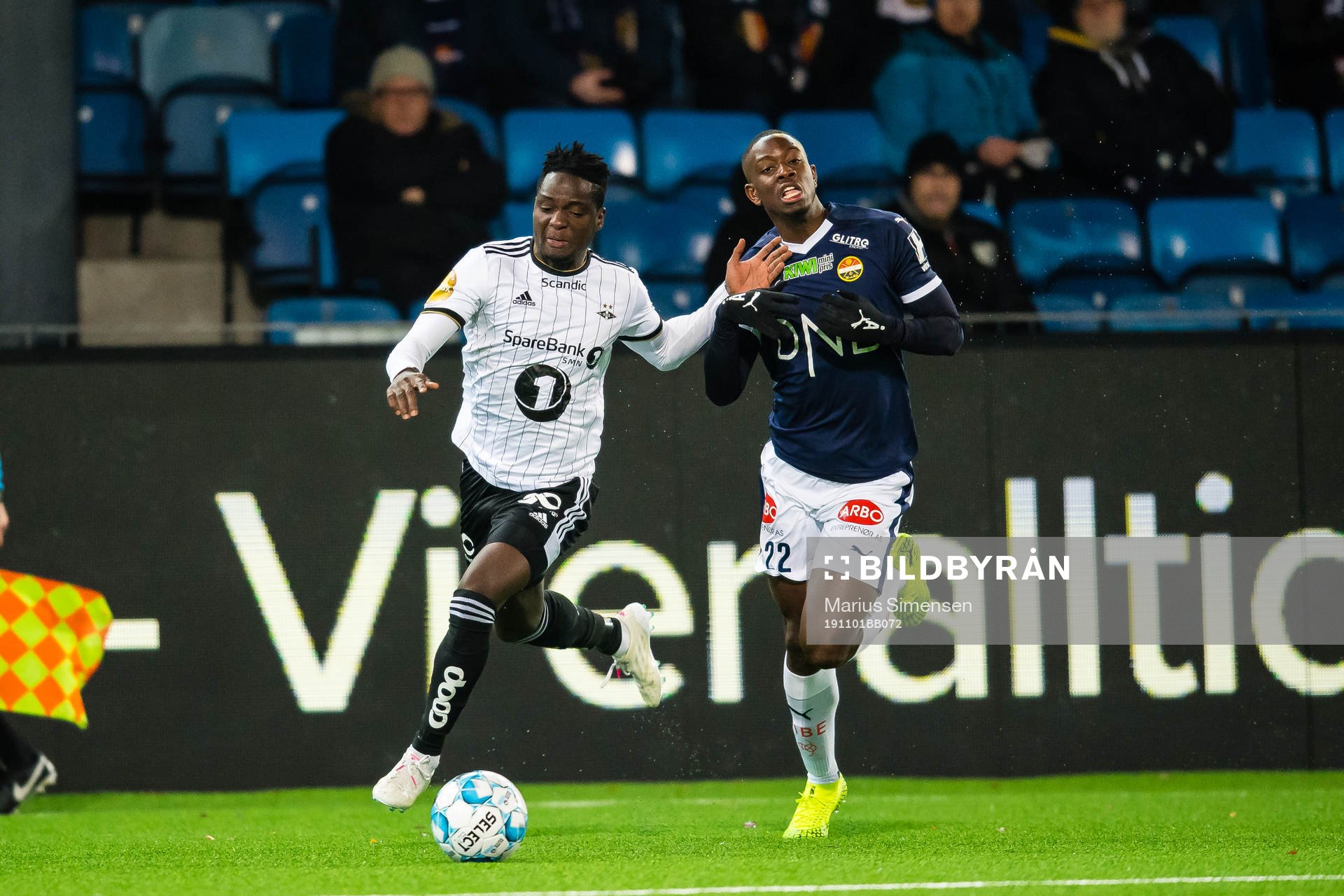 Babajide David Akintola of Rosenborg and Prosper Mendy of