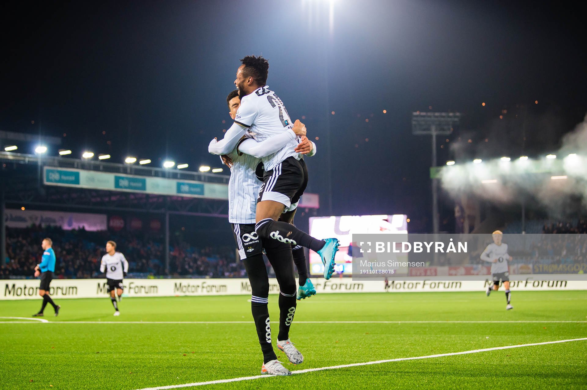 Samuel Adeniyi Adegbenro of Rosenborg celebrates with