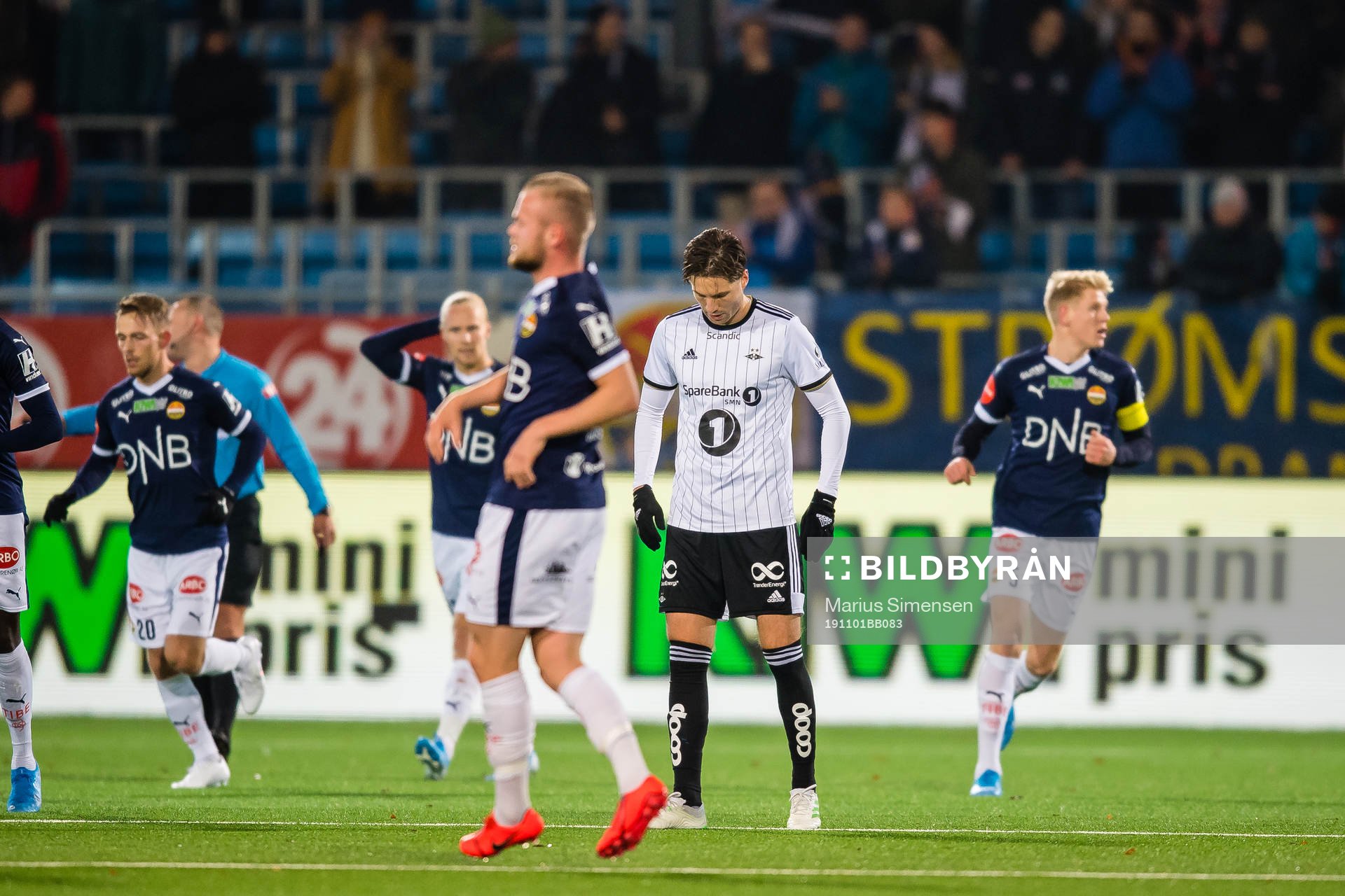 Marius Lundemo of Rosenborg looks dejected