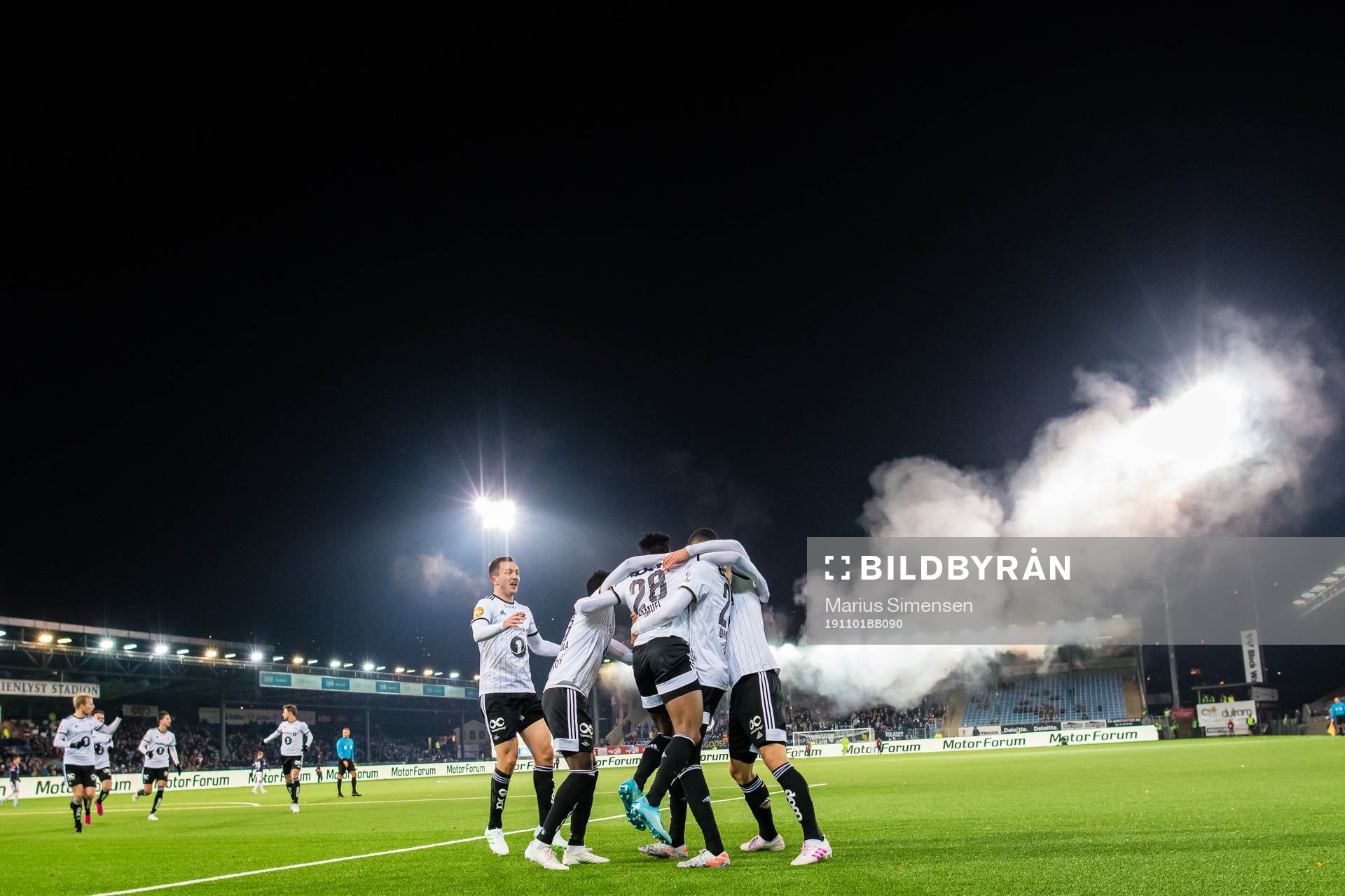 Samuel Adeniyi Adegbenro of Rosenborg celebrates with