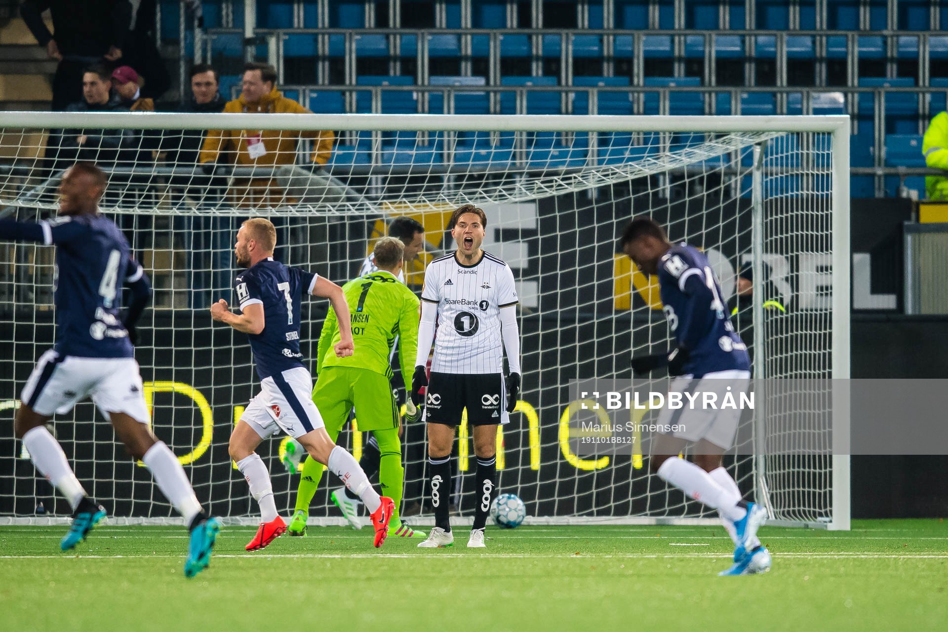 Marius Lundemo of Rosenborg reacts