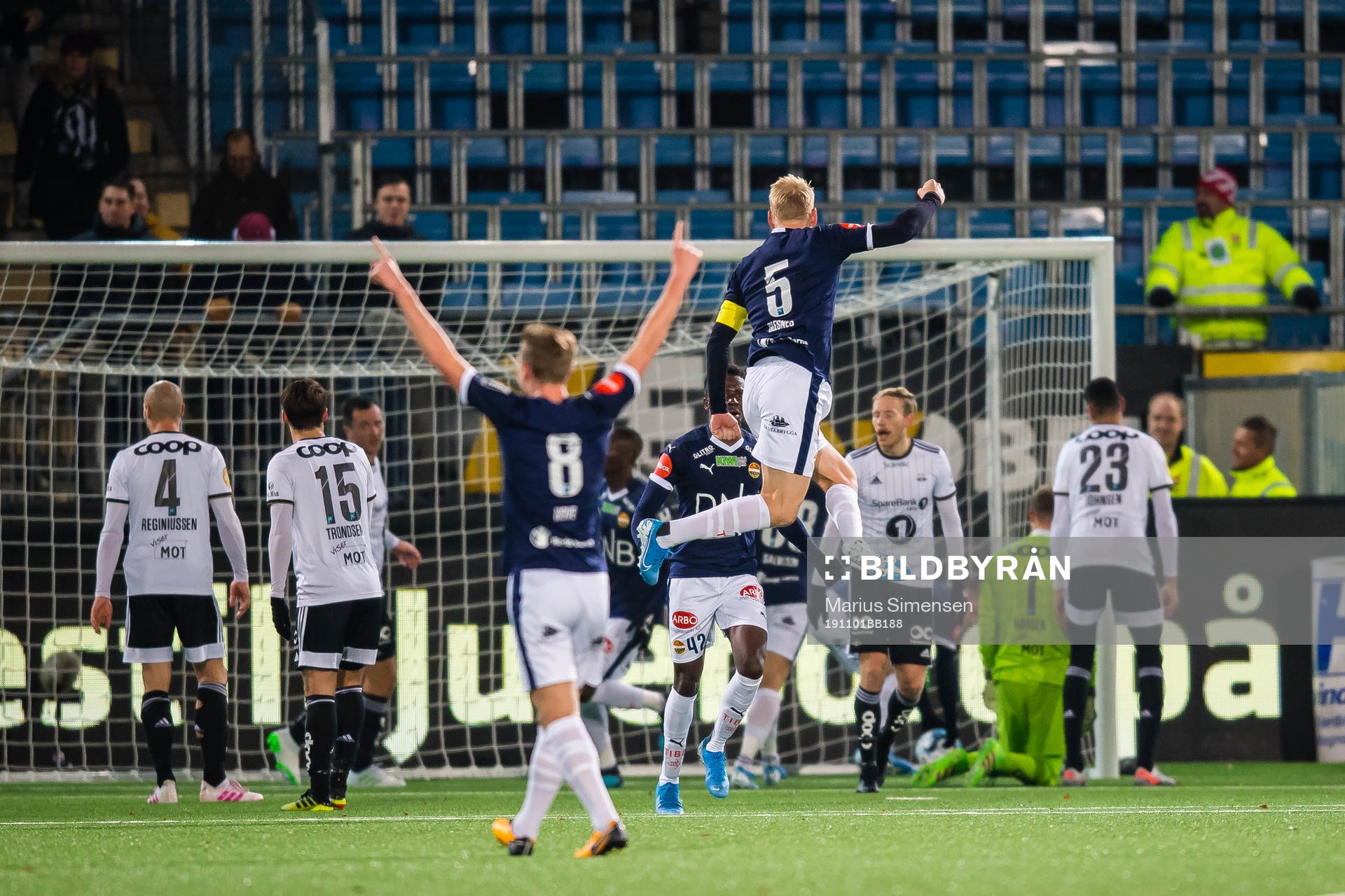 Jakob Glesnes of Strømsgodset celebrates