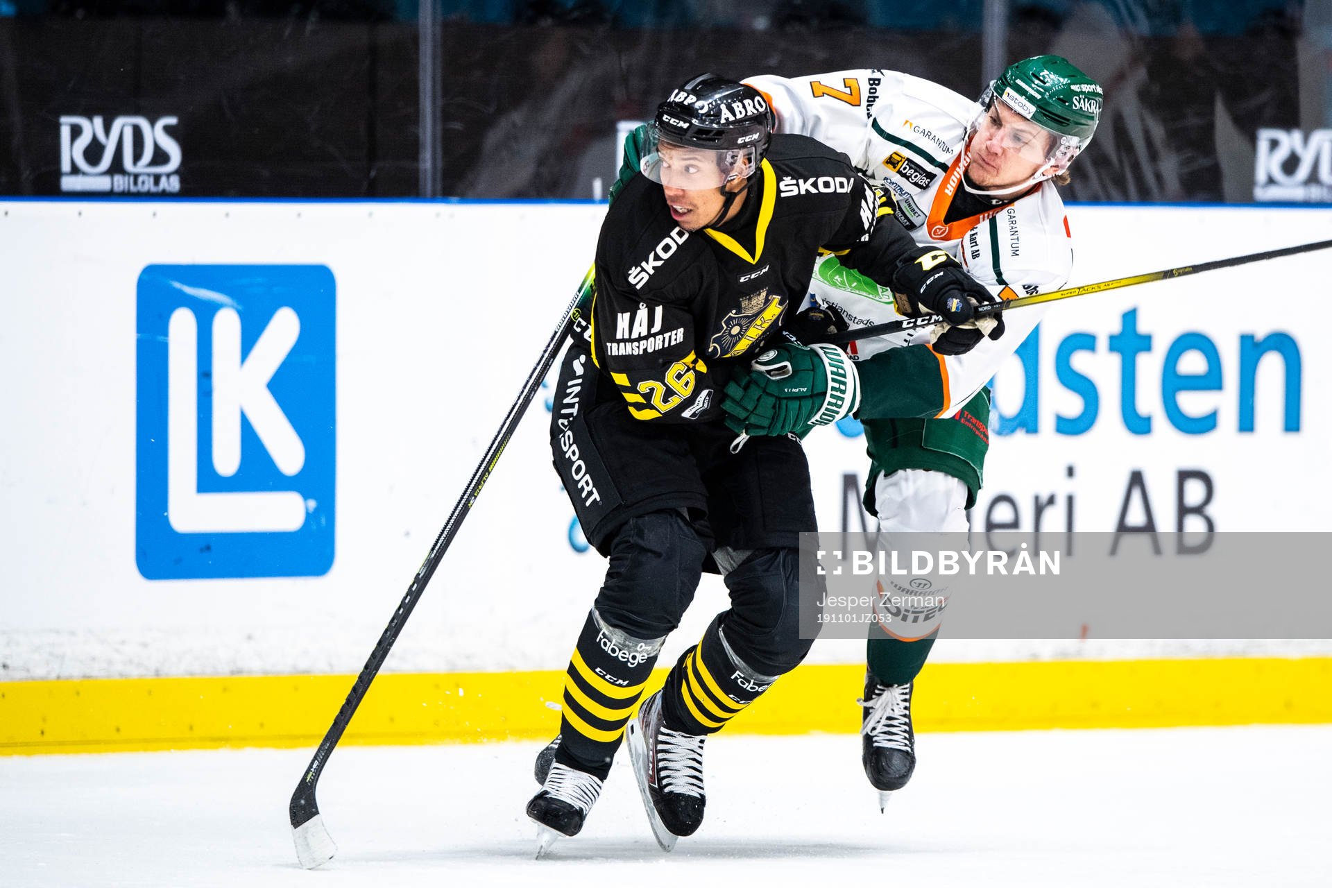 s Oscar Nord och Kristianstads Mathias Röndbjerg