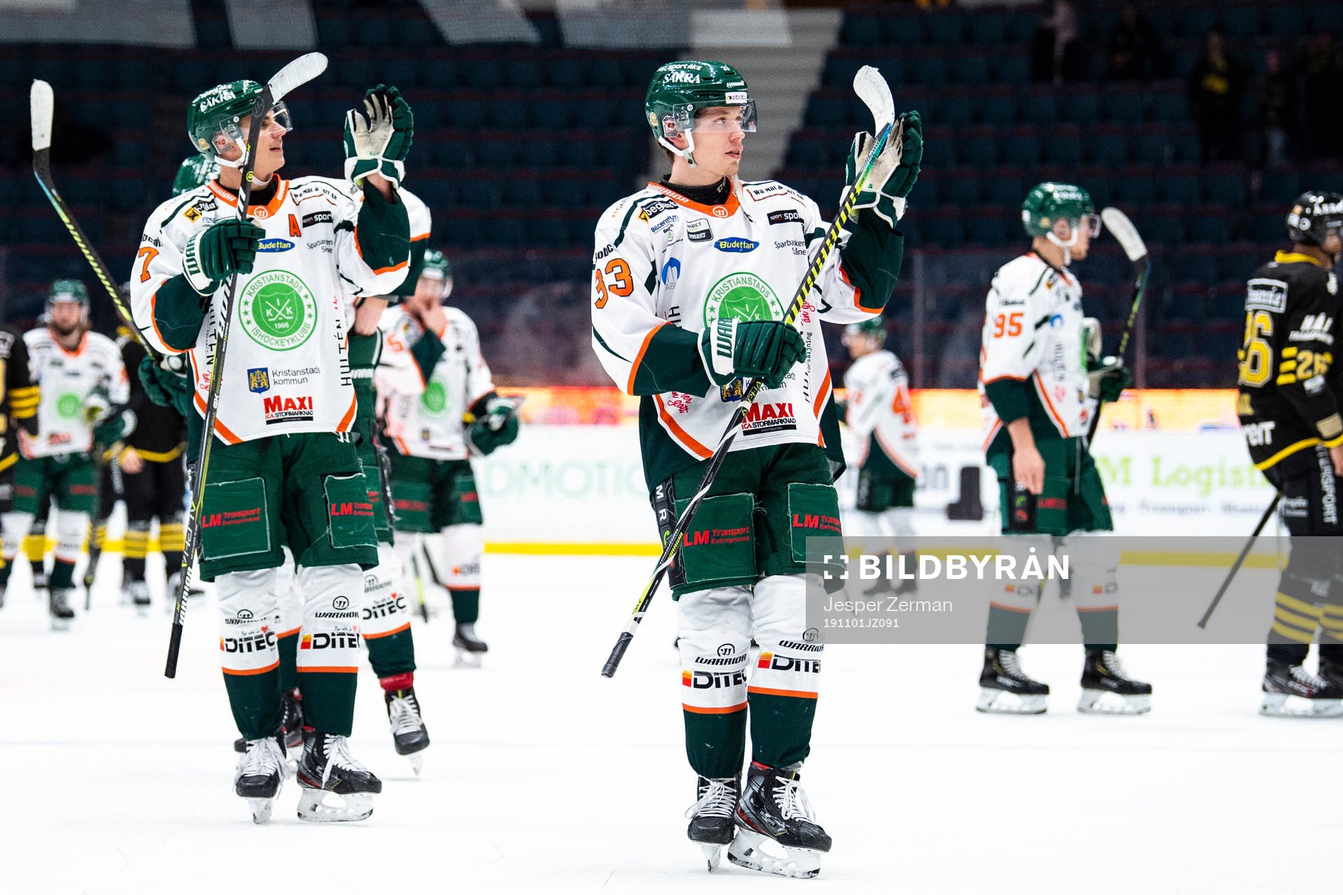 Kristianstads Mathias Röndbjerg och Morten Jensen jublar