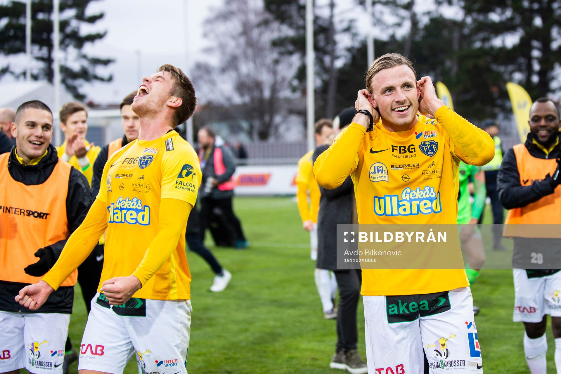Falkenbergs Carl Johansson och Marcus Mathisen  jublar