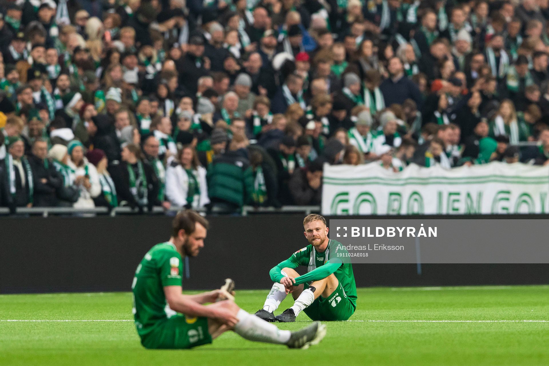 Hammarbys Mads Fenger Nielsen och Dennis Widgren deppar