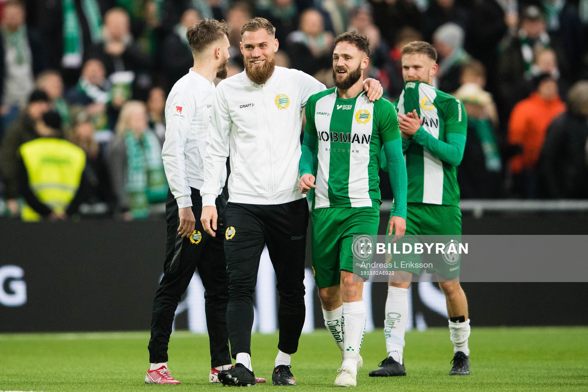 Hammarbys David Fällman och Mats Solheim jublar