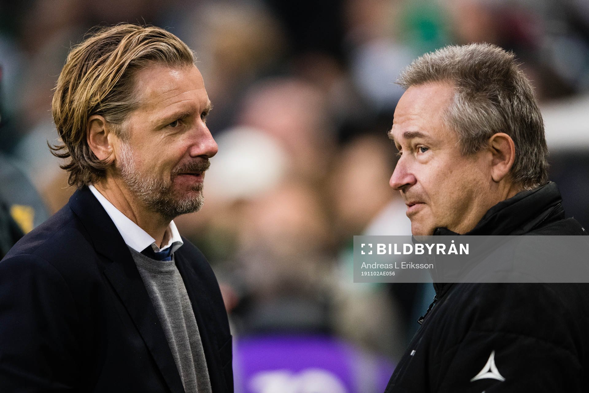 Hammarbys sportchef Jesper Jansson och Mats Enquist,