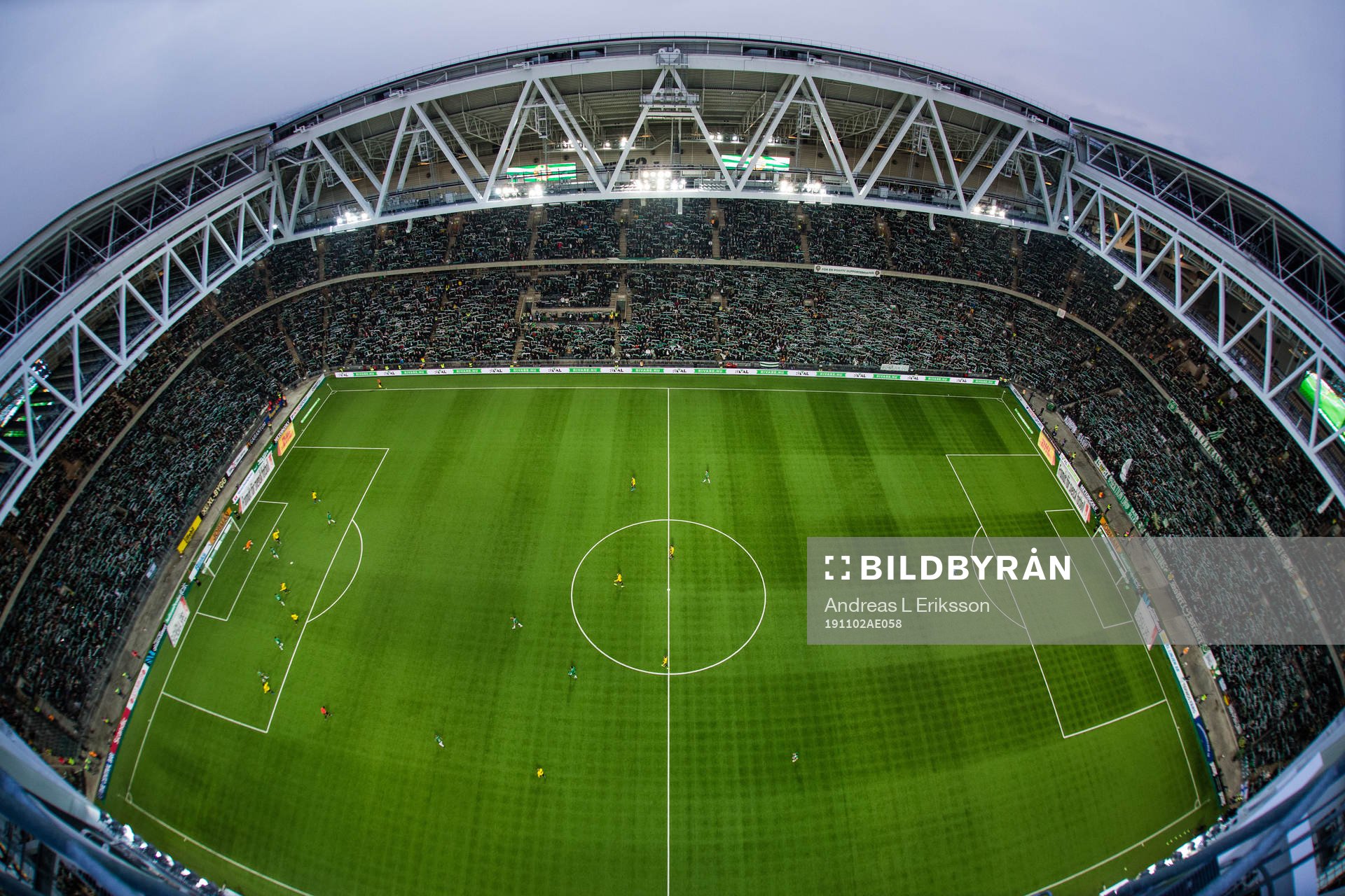 Genrerell vy av Tele2 Arena
