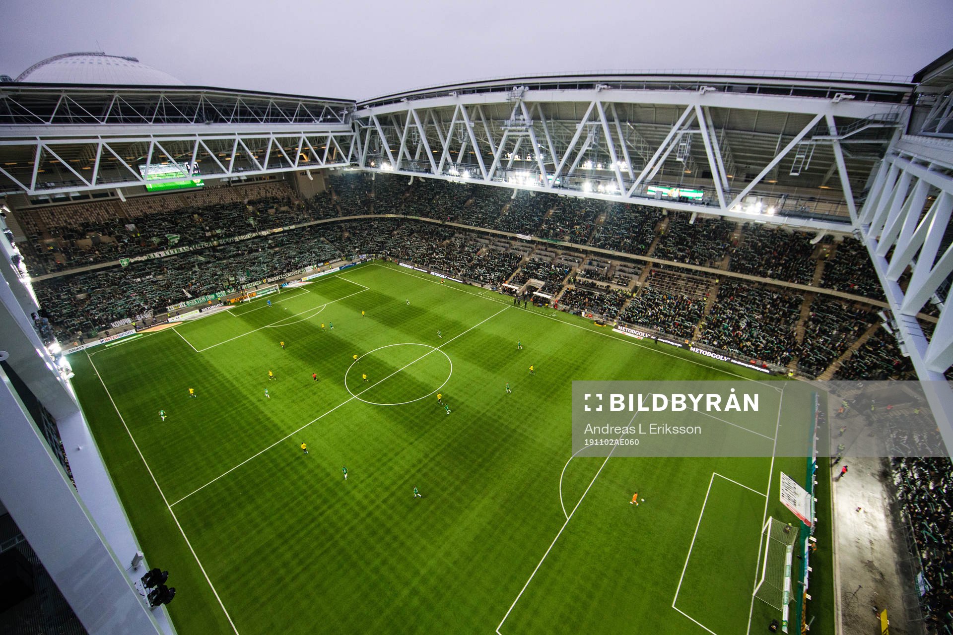 Generell vy av Tele2 Arena