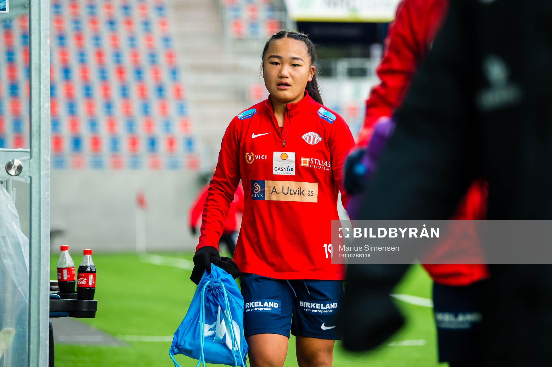Maria Min Xiu Sørenes of Avaldsnes ahead of the Toppserien football match between Vålerenga and Avaldsnes on November 2, 2019 in Oslo.