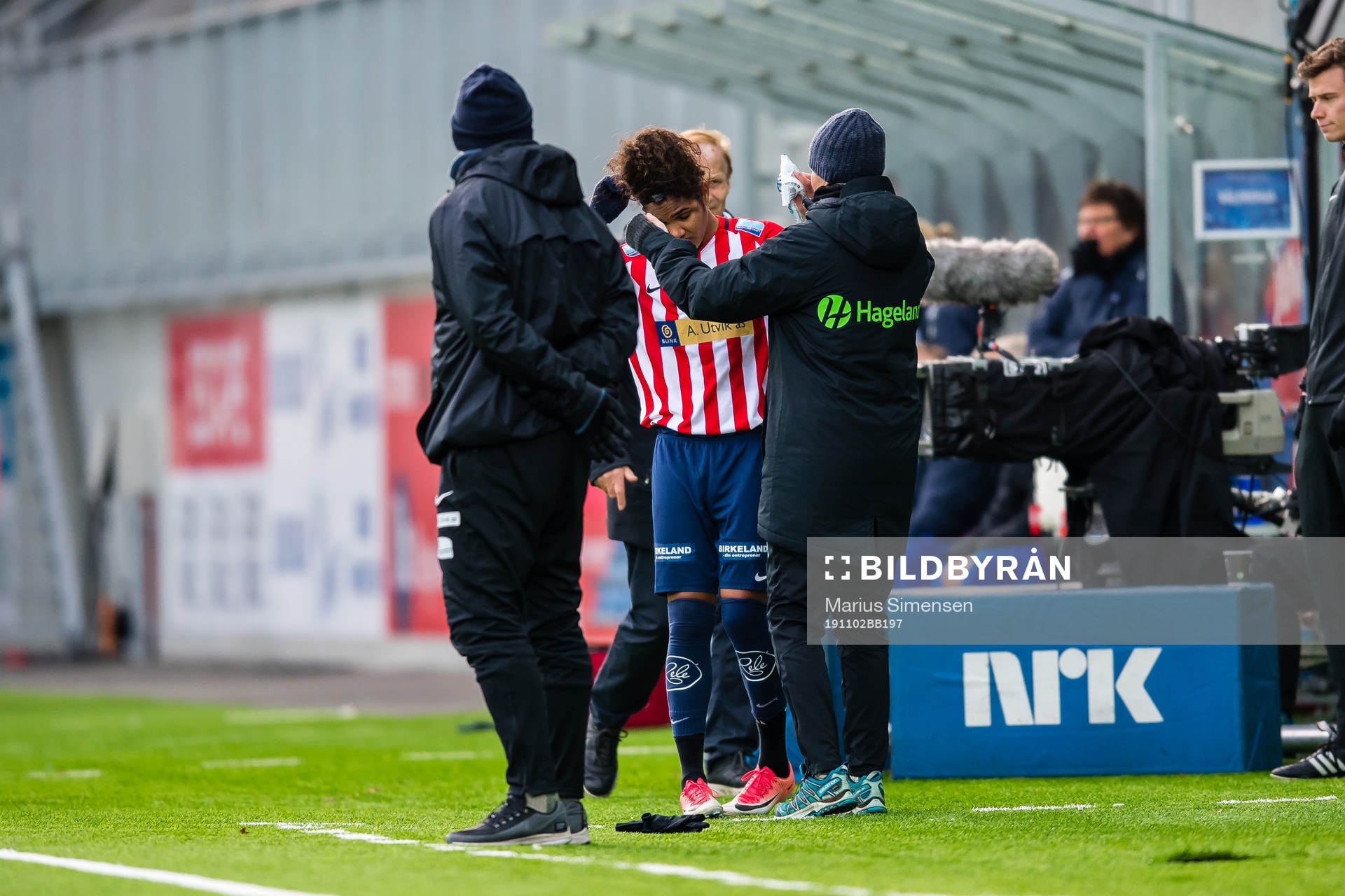 Maria Eduarda Francelino Da Silva of Avaldsnes in pain