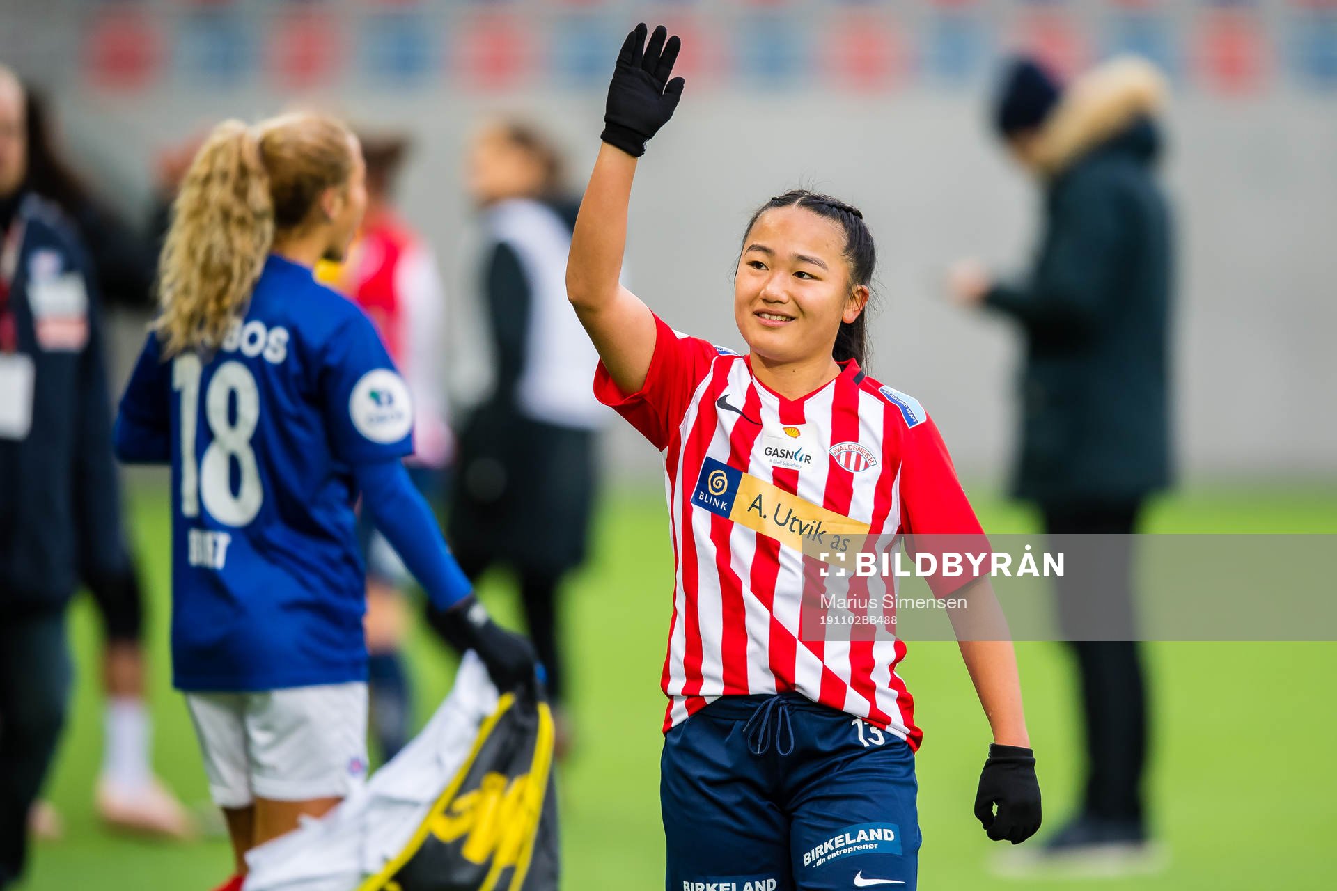 Maria Min Xiu Sørenes of Avaldsnes after the Toppserien football match between Vålerenga and Avaldsnes on November 2, 2019 in Oslo.