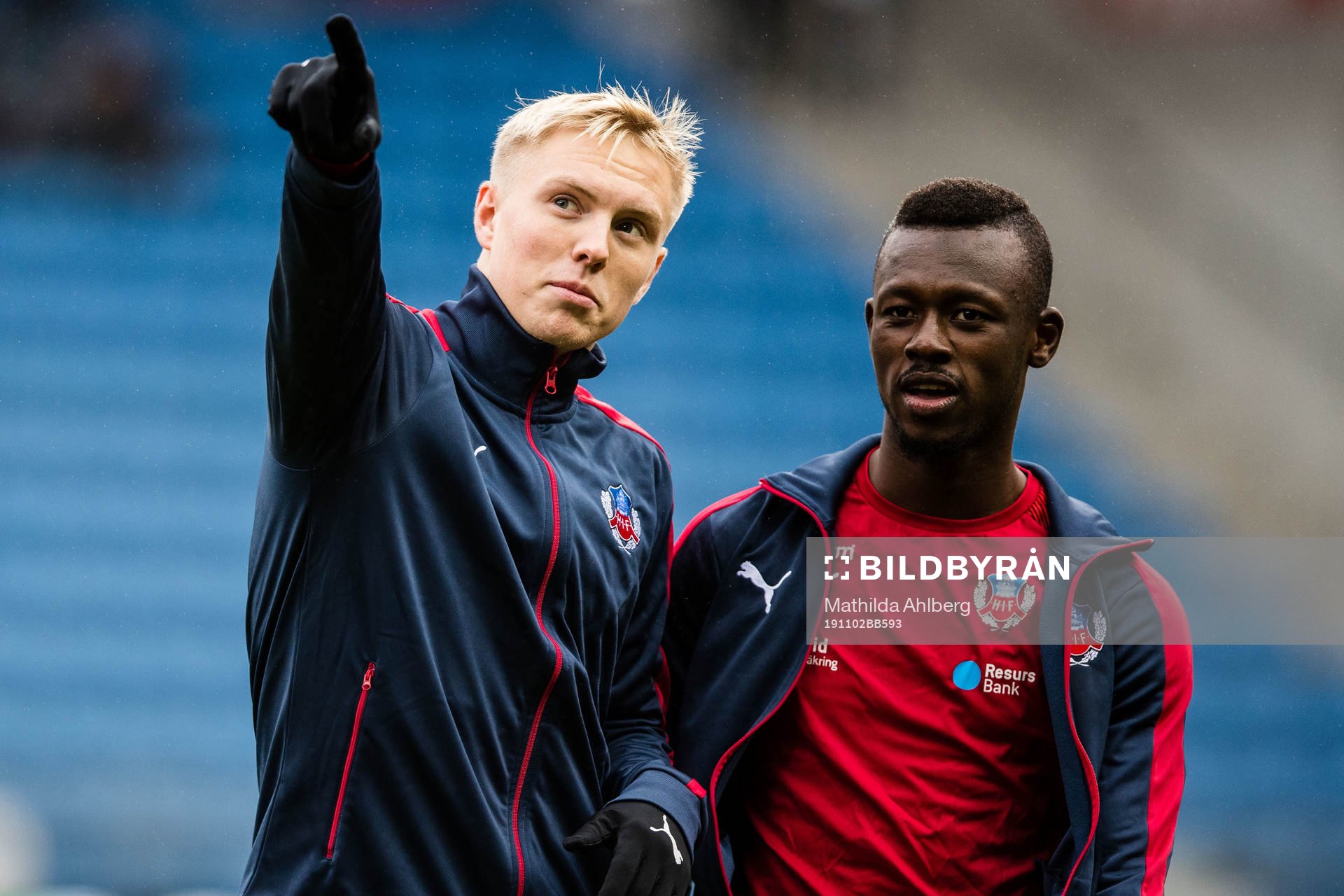 Helsingborgs Daniel Hafsteinsson och Ibrahim Bance