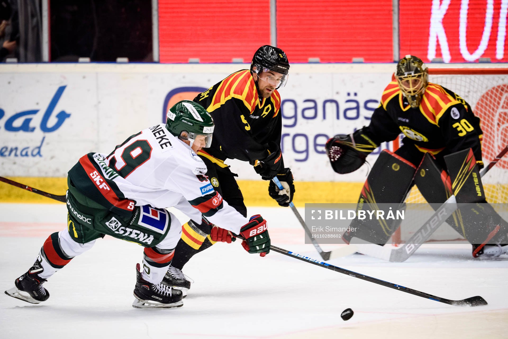 Frölundas Simon Hjalmarsson och Brynäs Lukas Kilström