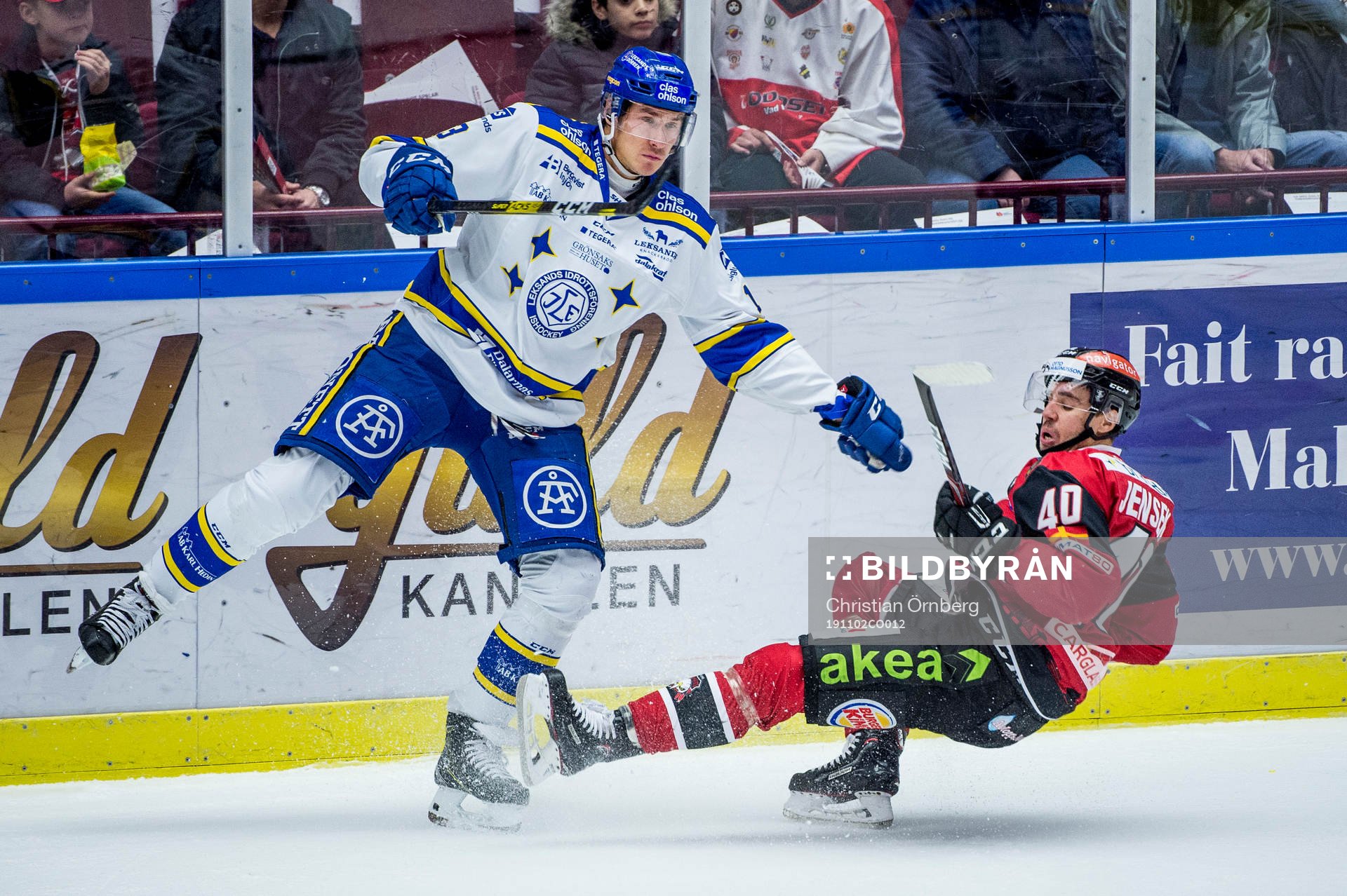 Leksands Jon Knuts mot Malmö Redhawks Jesper Jensen i