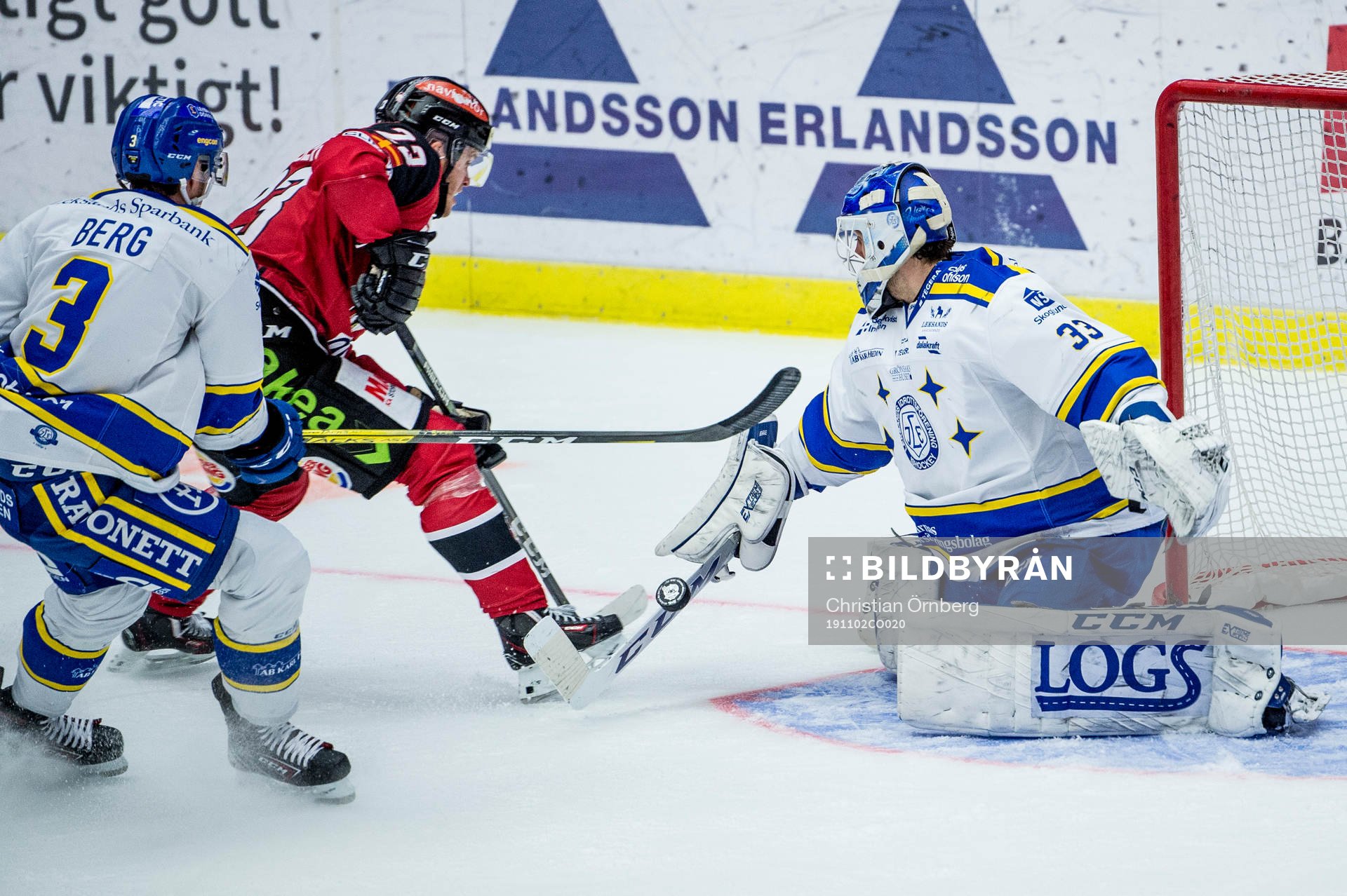 Malmö Redhawks Christoffer Forsberg mot Leksands August