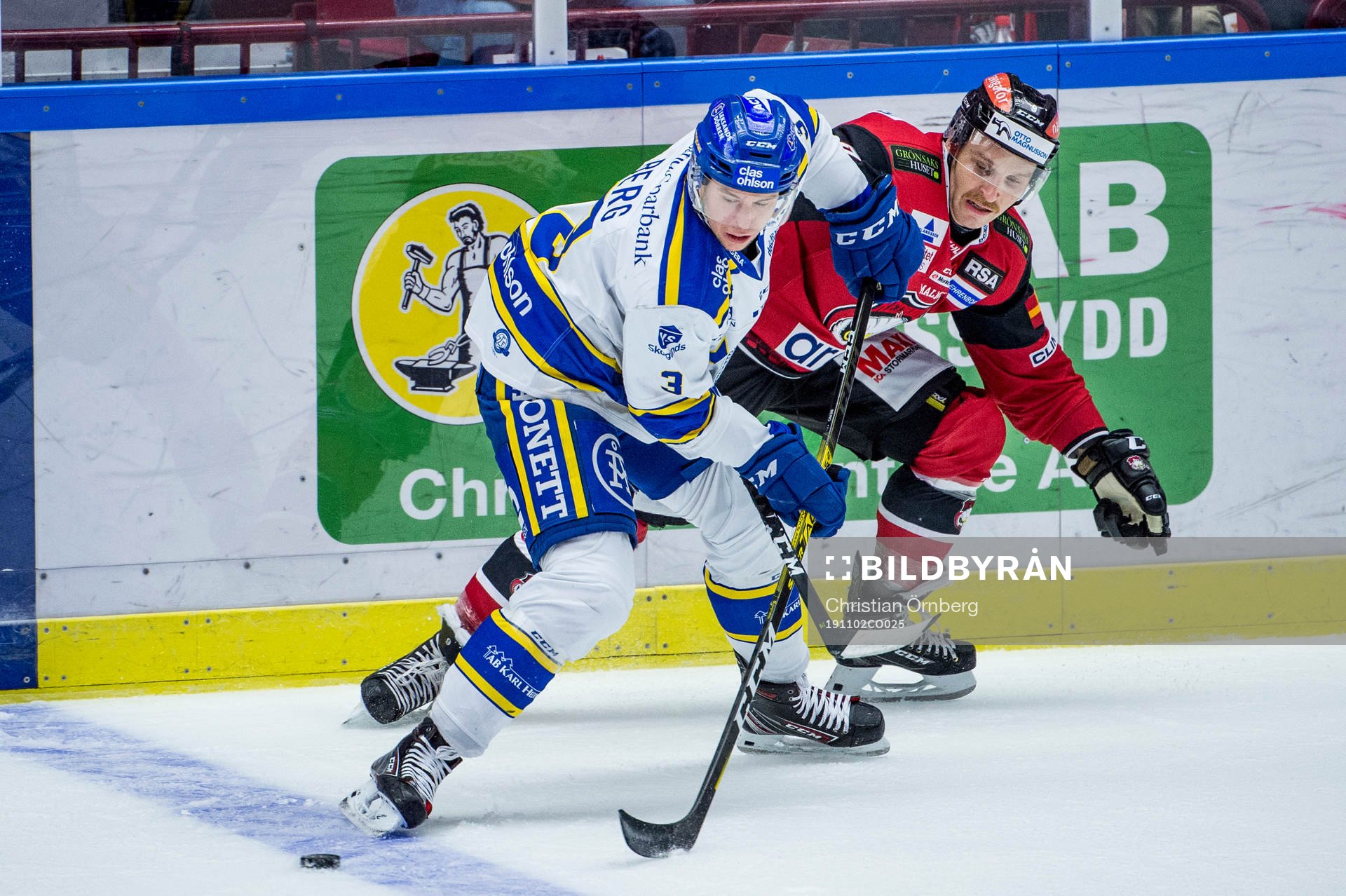 Leksands August Berg mot Malmö Redhawks Frederik Storm