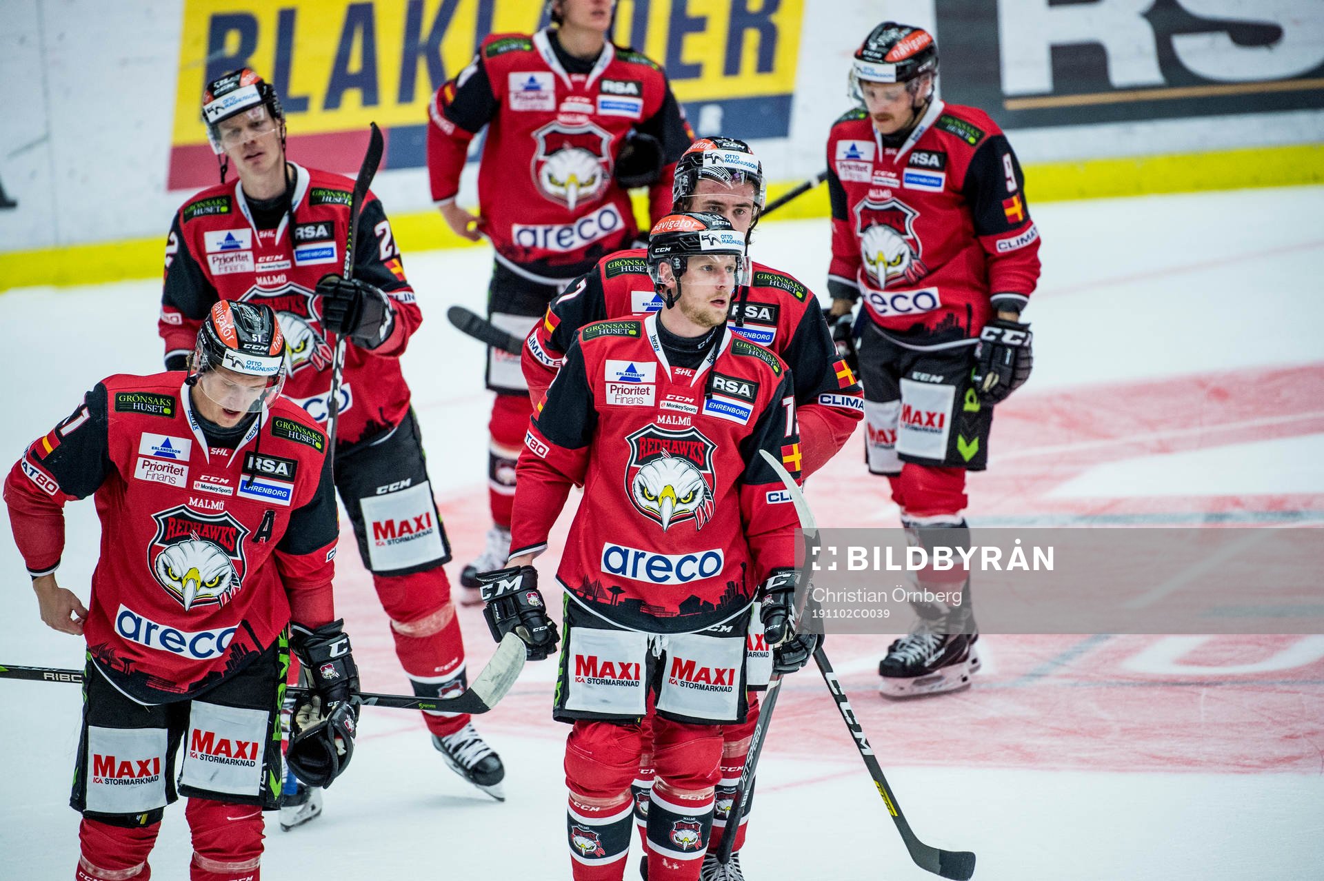 Malmö Redhawks spelare deppar