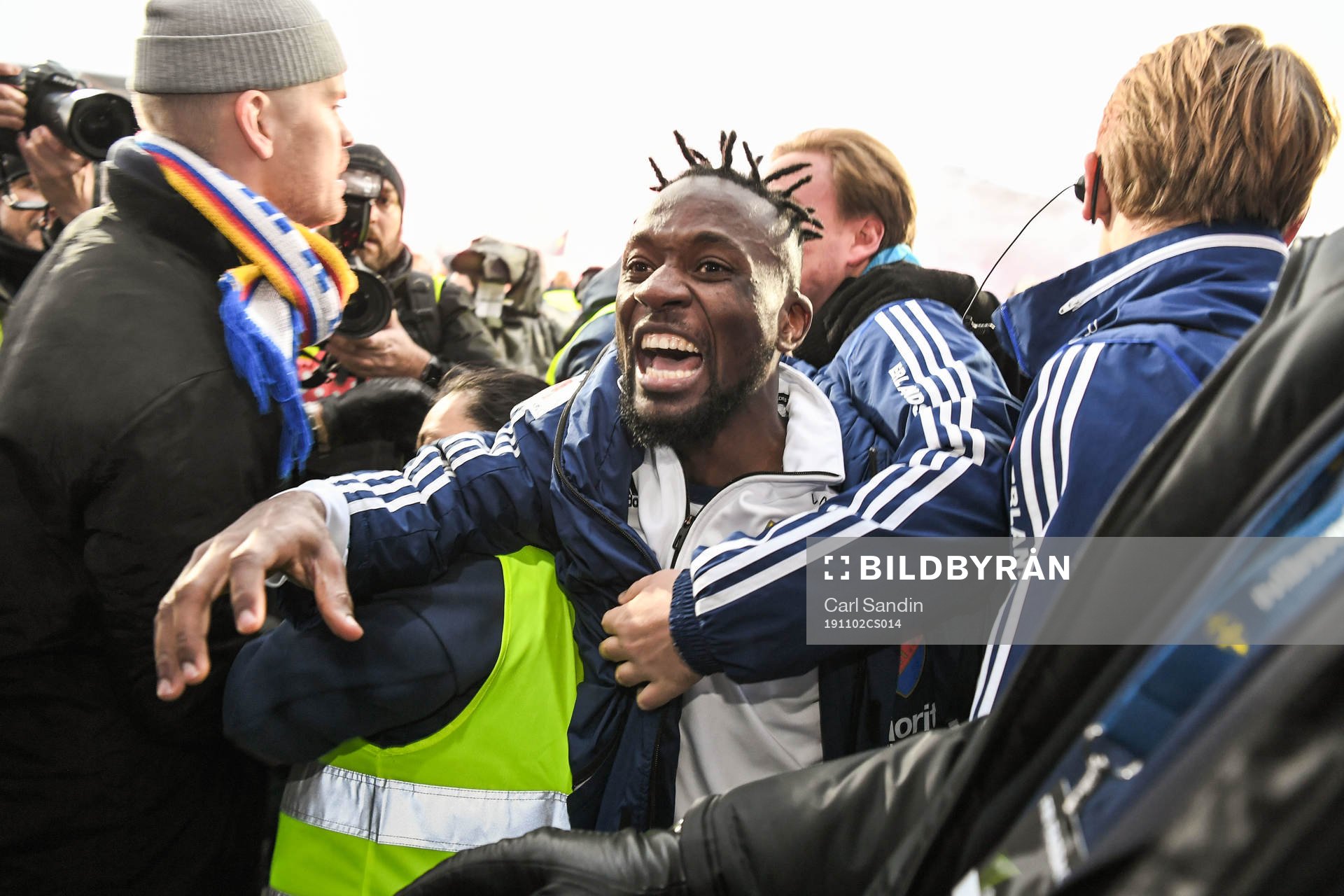 Djurgårdens Mohamed Buya Turay jublar