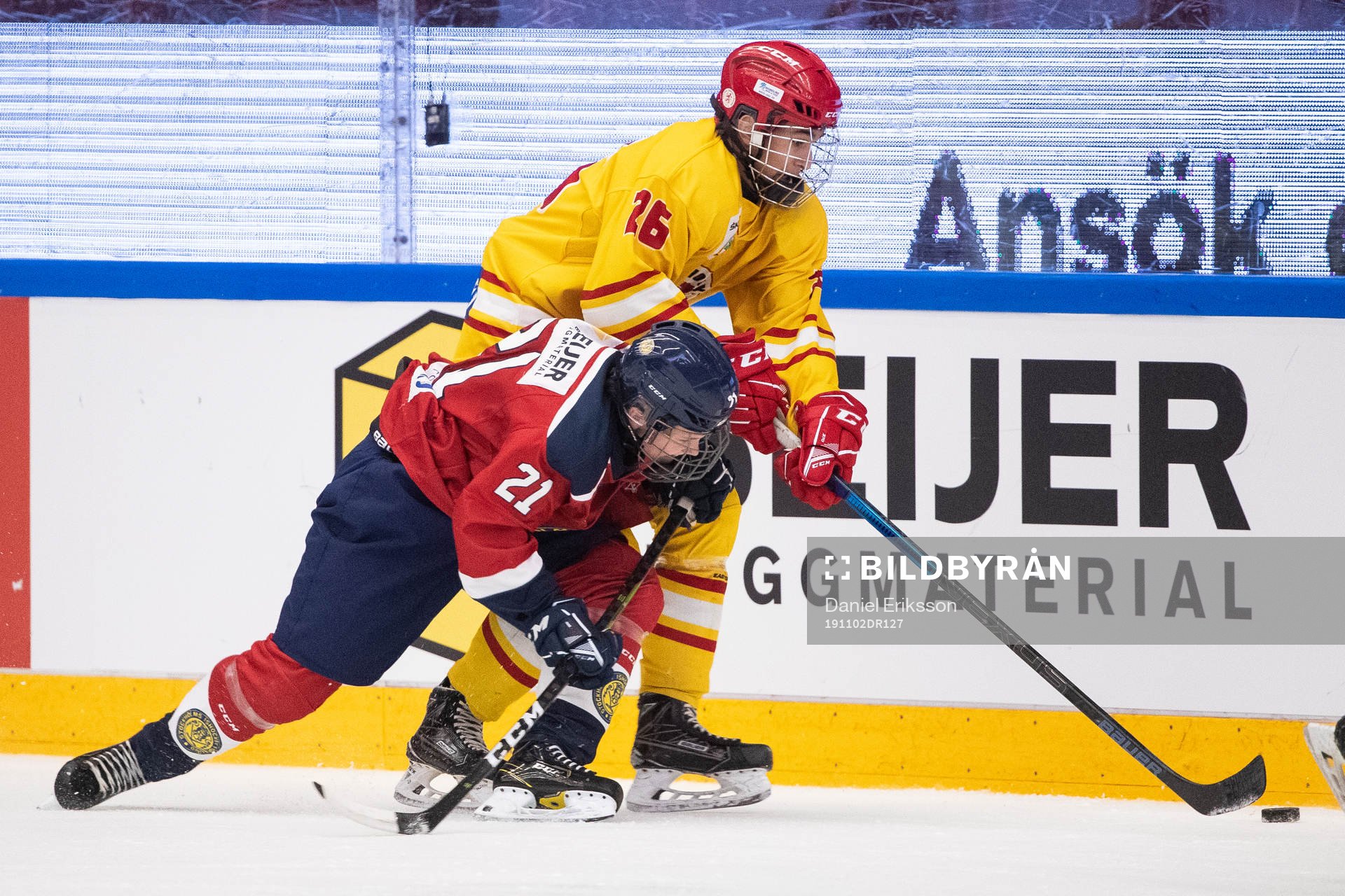 Stockholm Nords Rasmus Rudslätt och Smålands Noah Persson
