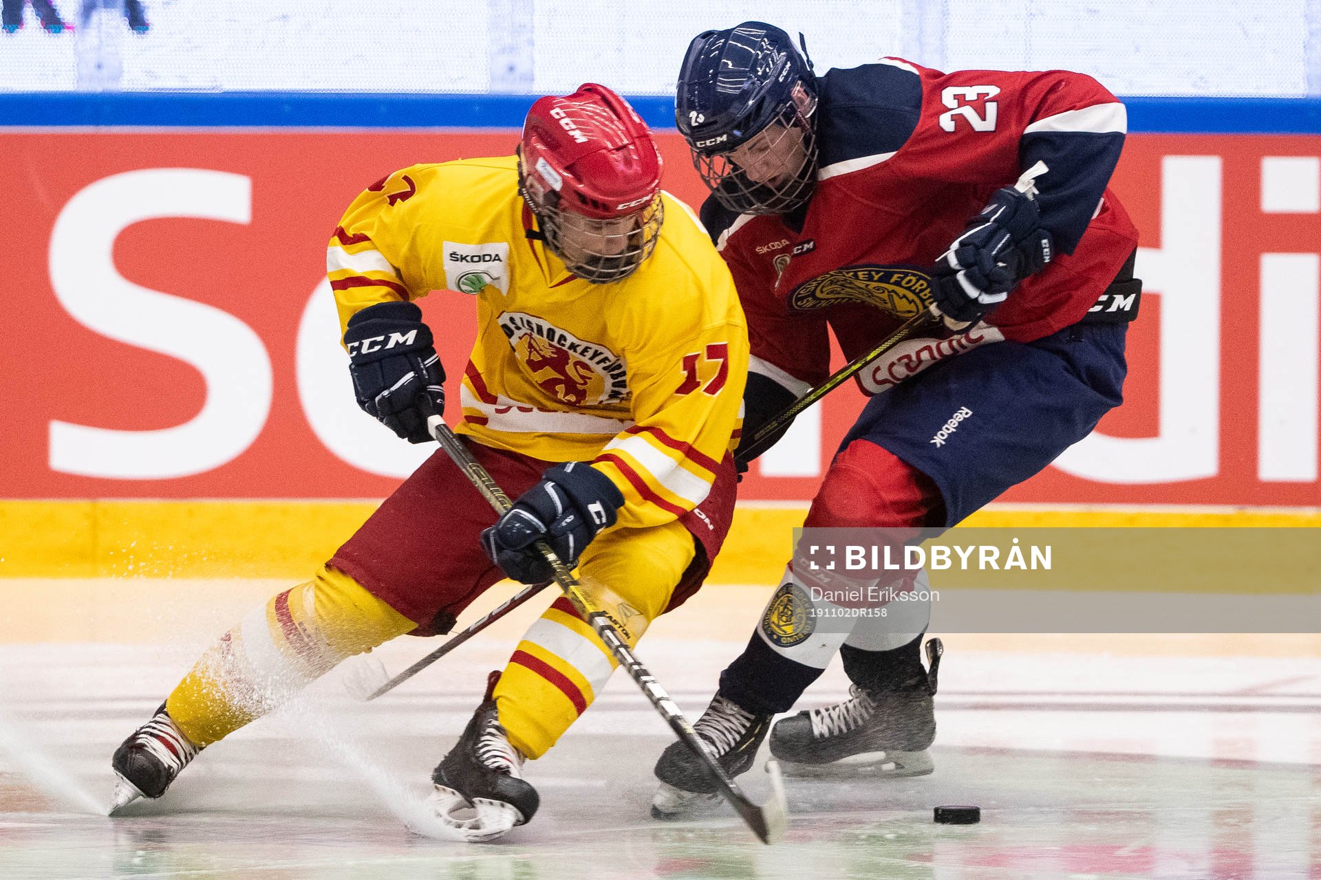 Smålands Max Forsell och Stockholm Nords Elias Kumlin