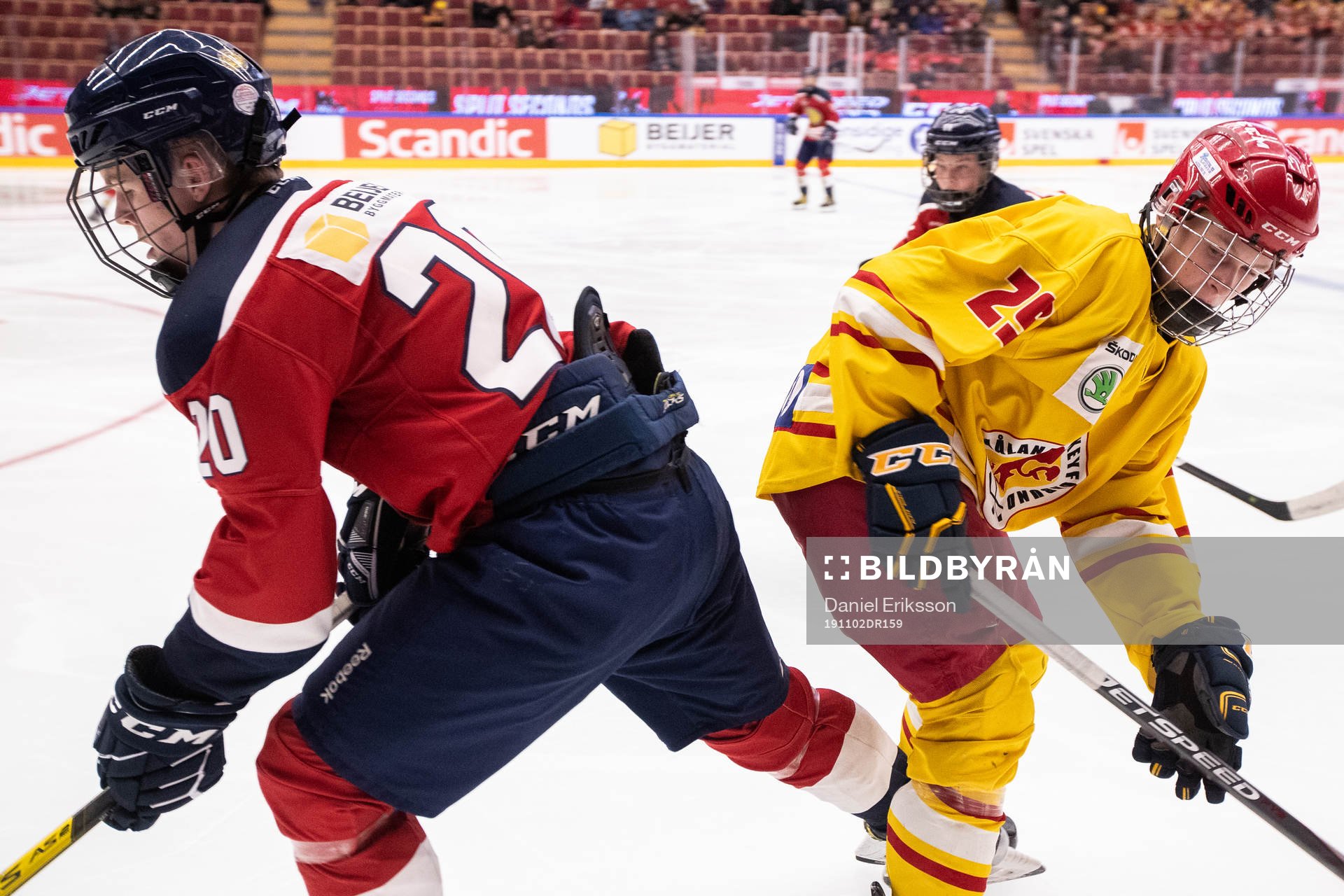 Smålands Malte Lindström och Stockholm Nords Emil Thorén