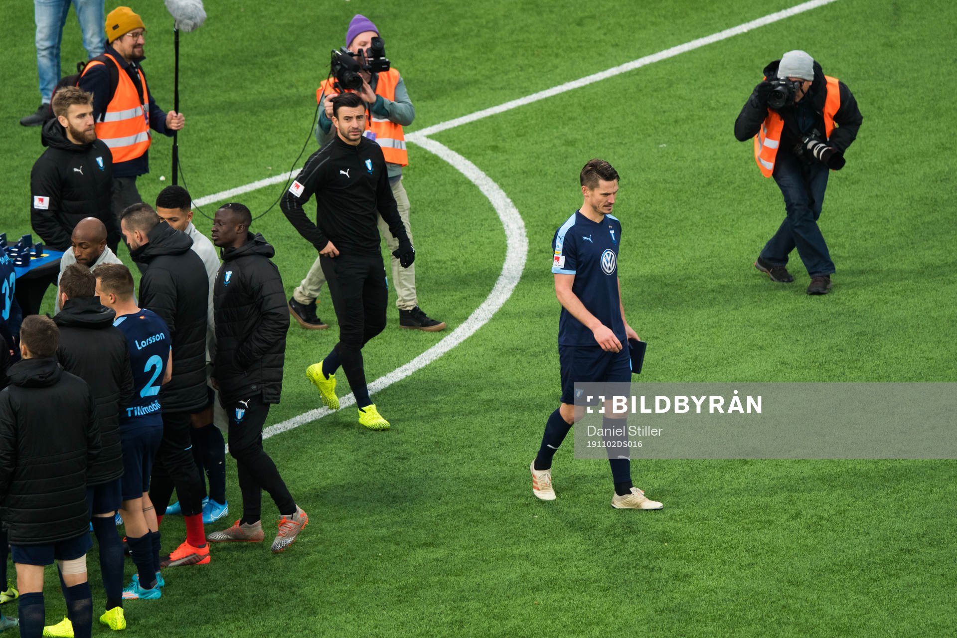 Malmö FFs Markus Rosenberg lämnar prisutdelningen