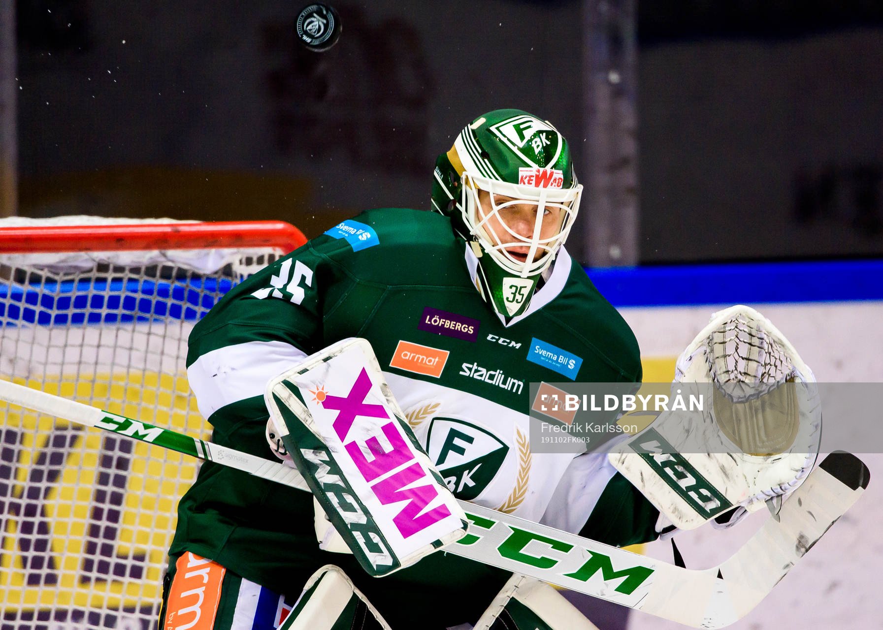 Färjestads målvakt Markus Svensson