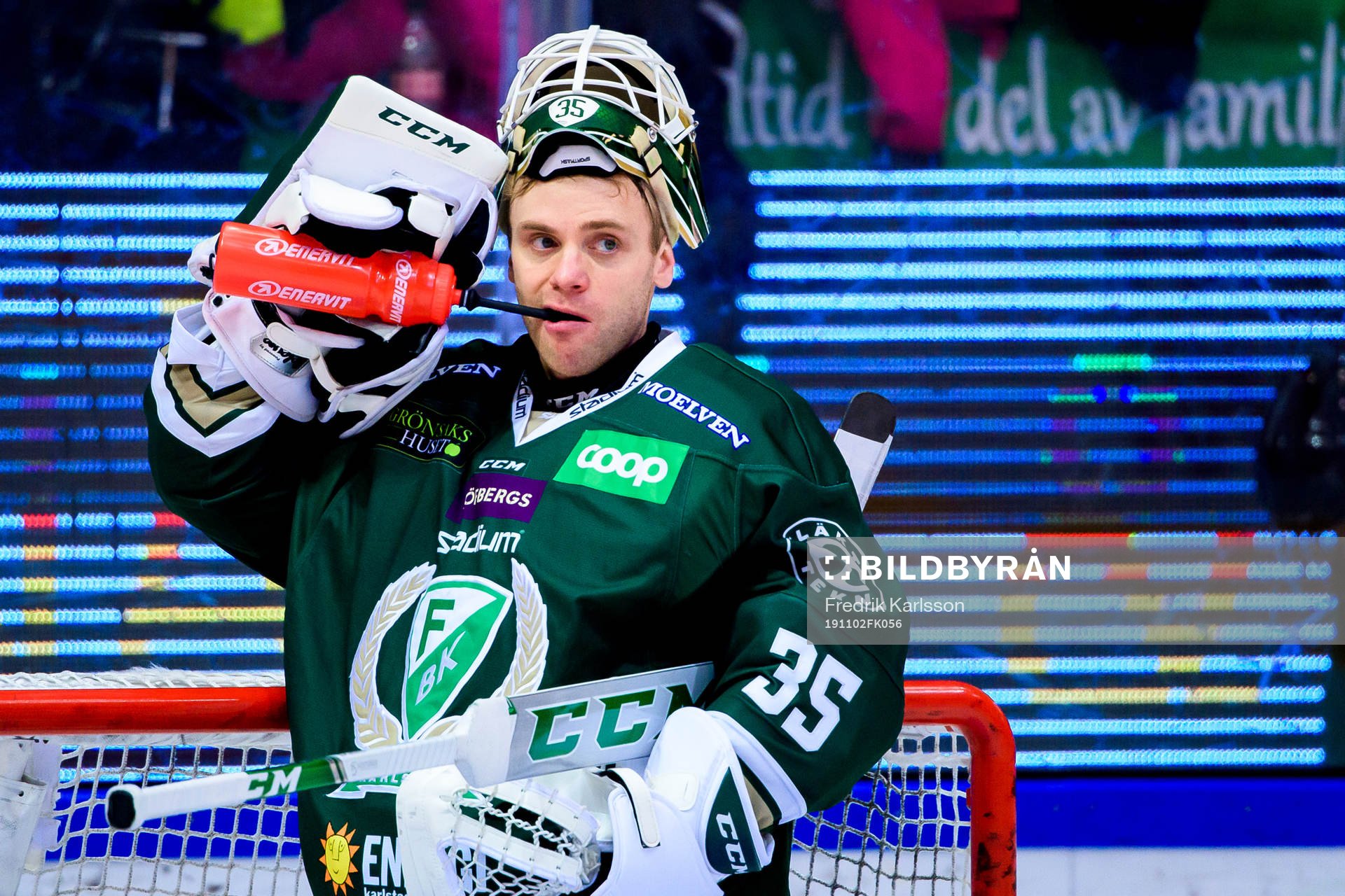Färjestads målvakt Markus Svensson