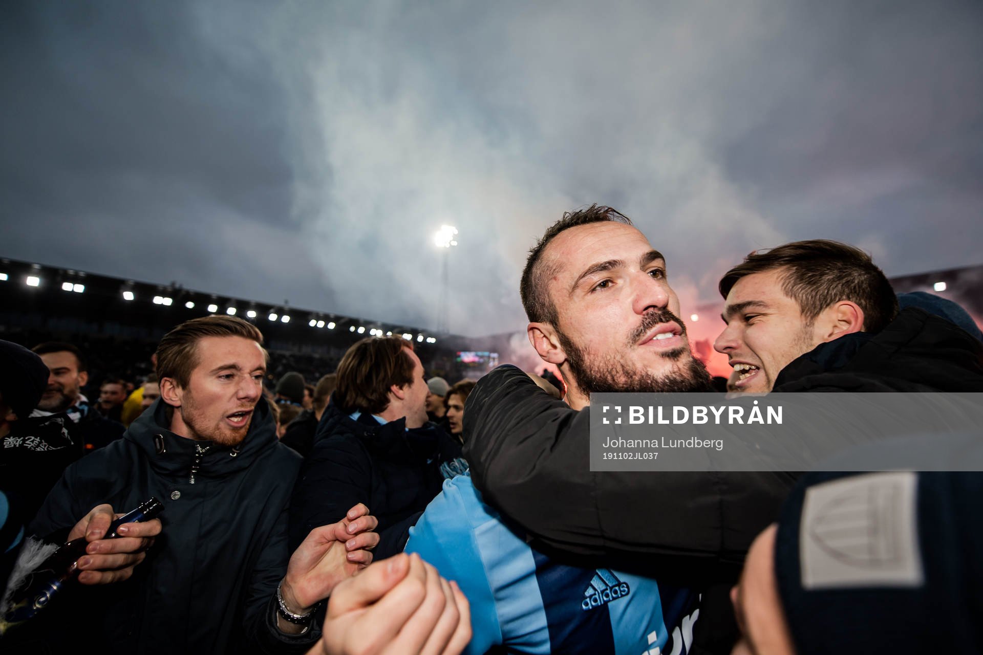Djurgårdens Emir Kujovic jublar