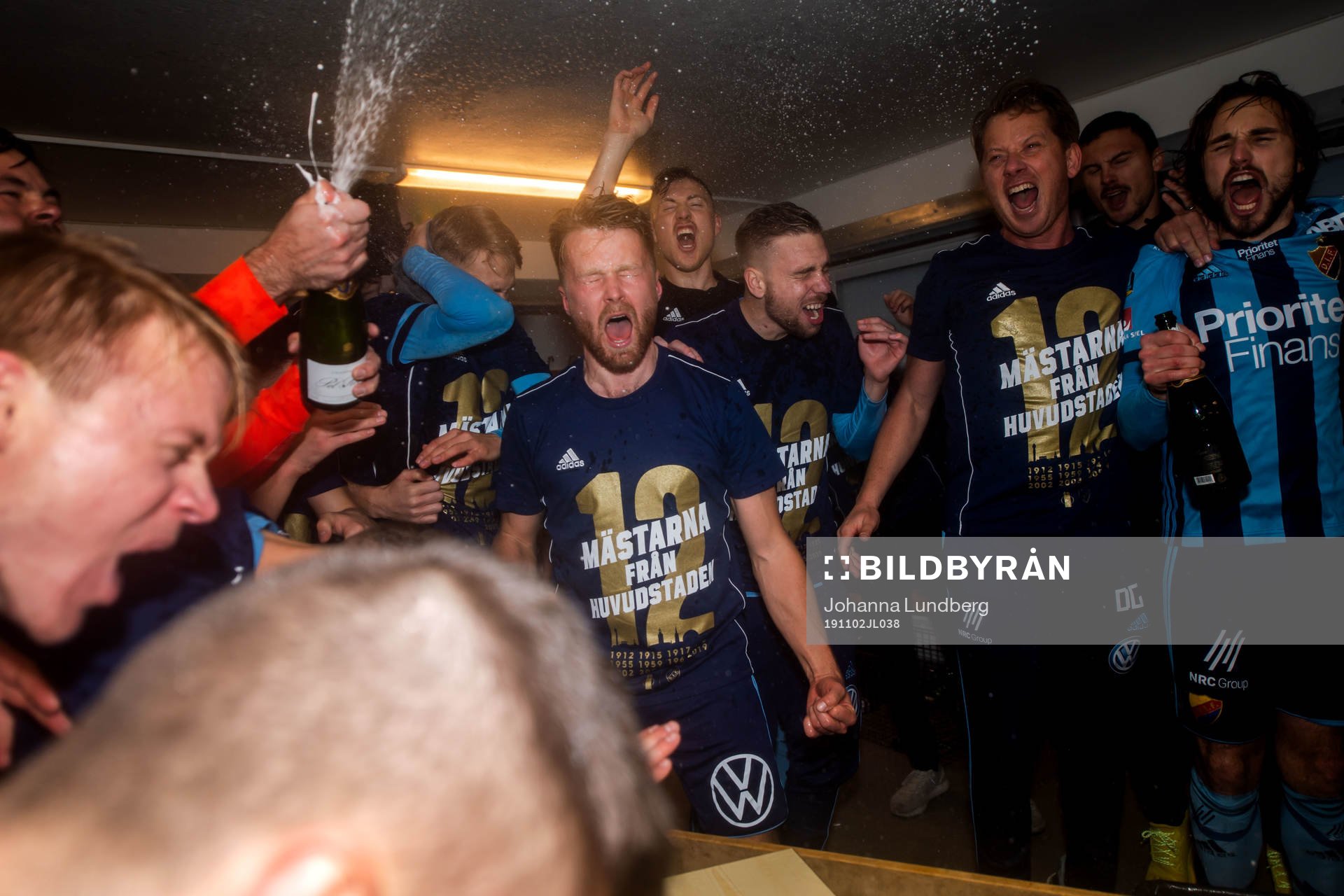 Djurgårdens Jacob Une Larsson och Kevin Walker jublar