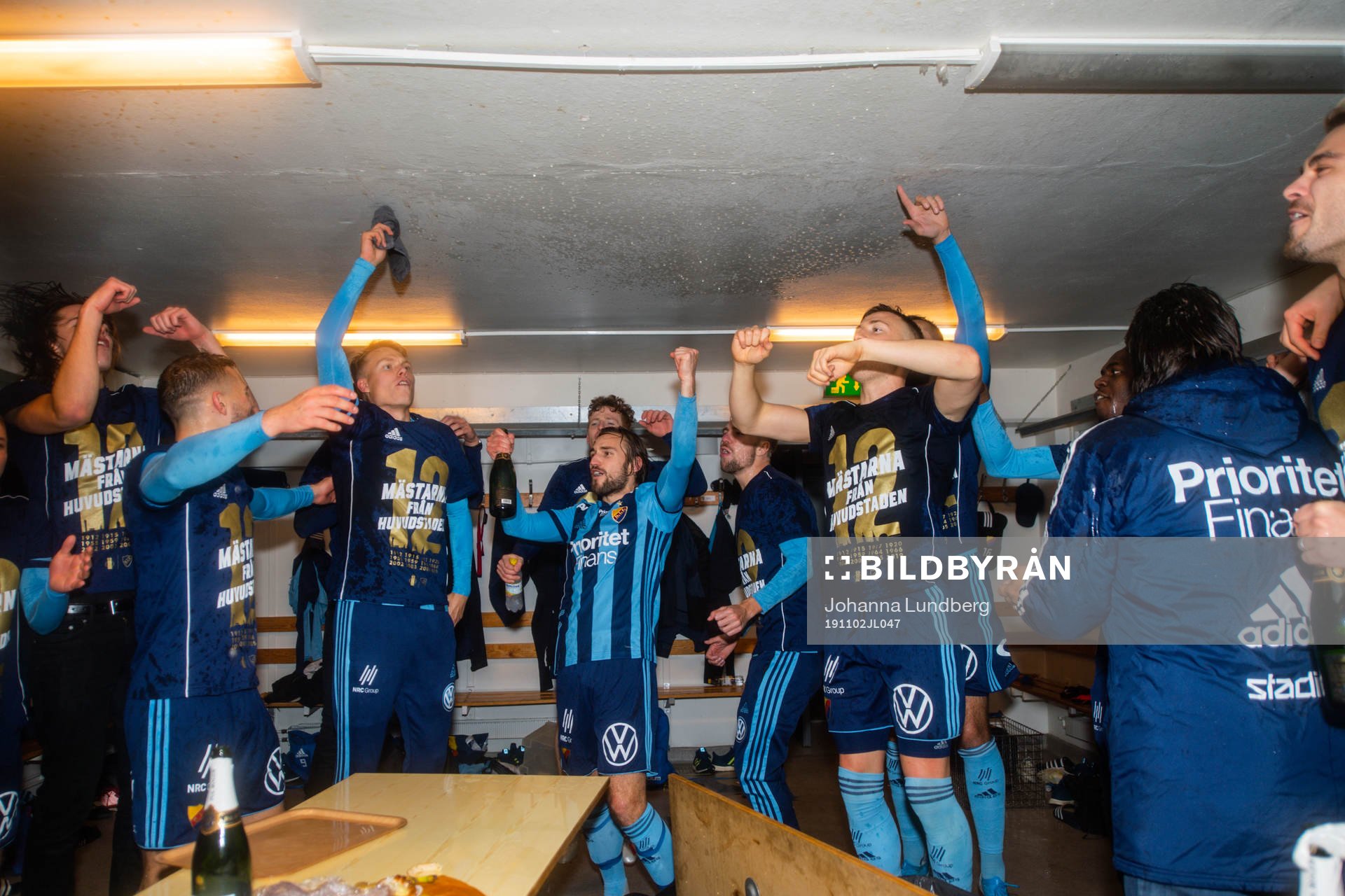 Djurgårdens Kevin Walker och Elliot Käck jublar