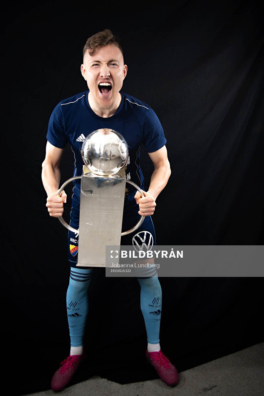 Djurgårdens Fredrik Ulvestad jublar med Lennart Johansson