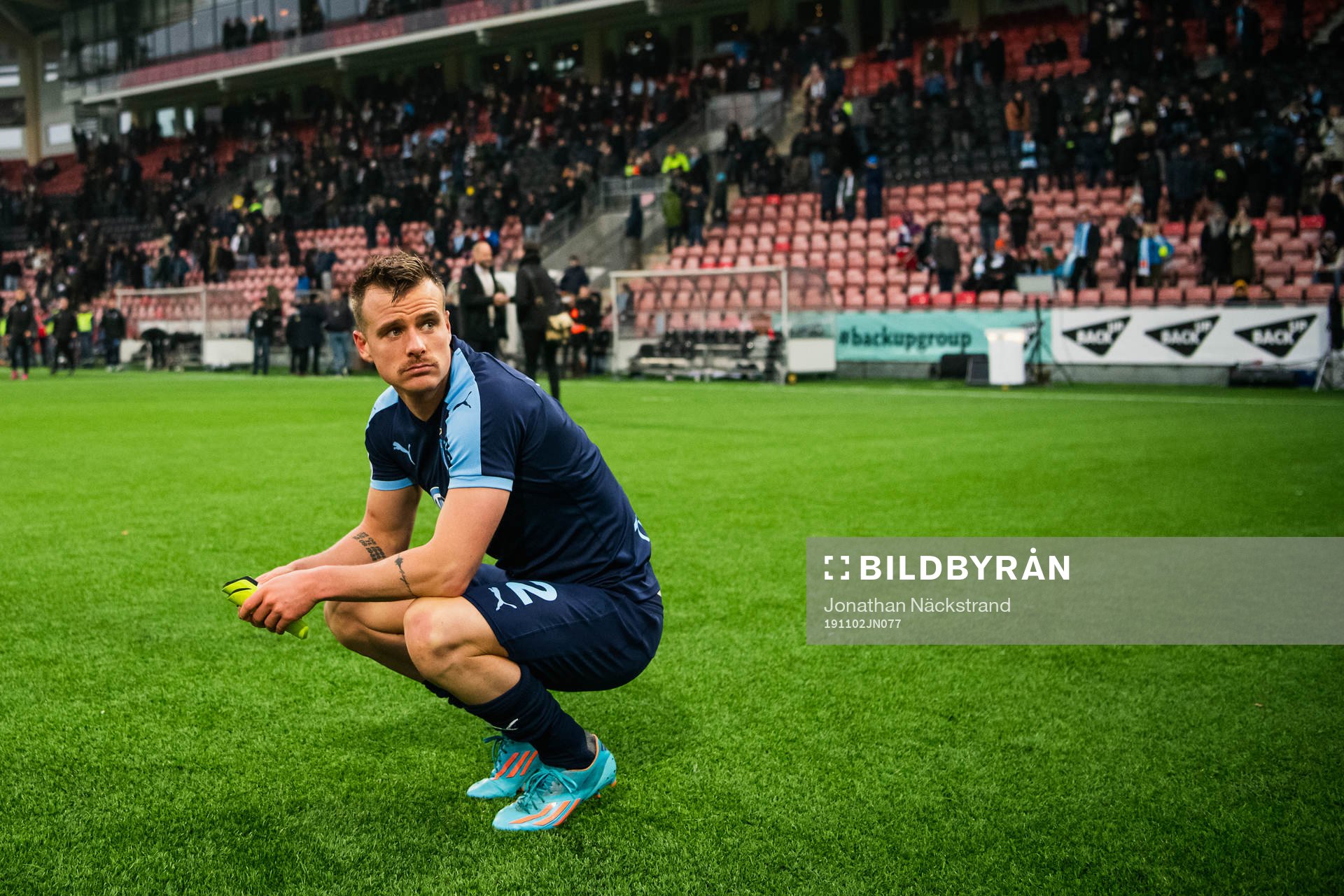 Malmö FFs Eric Larsson deppar