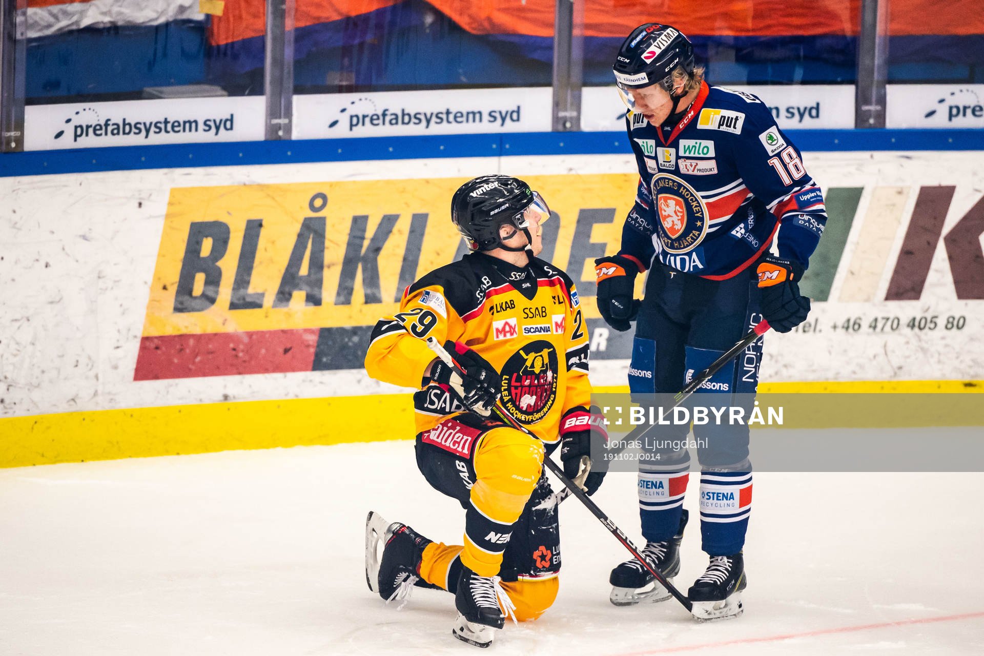 Bråk mellan Luleås Erik Gustafsson och Växjös Marcus
