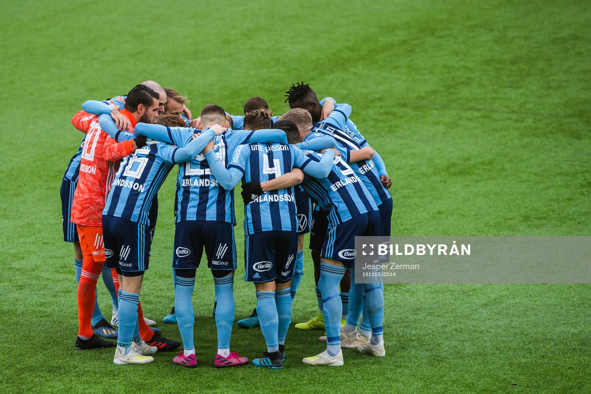 Djurgårdens spelare samlas