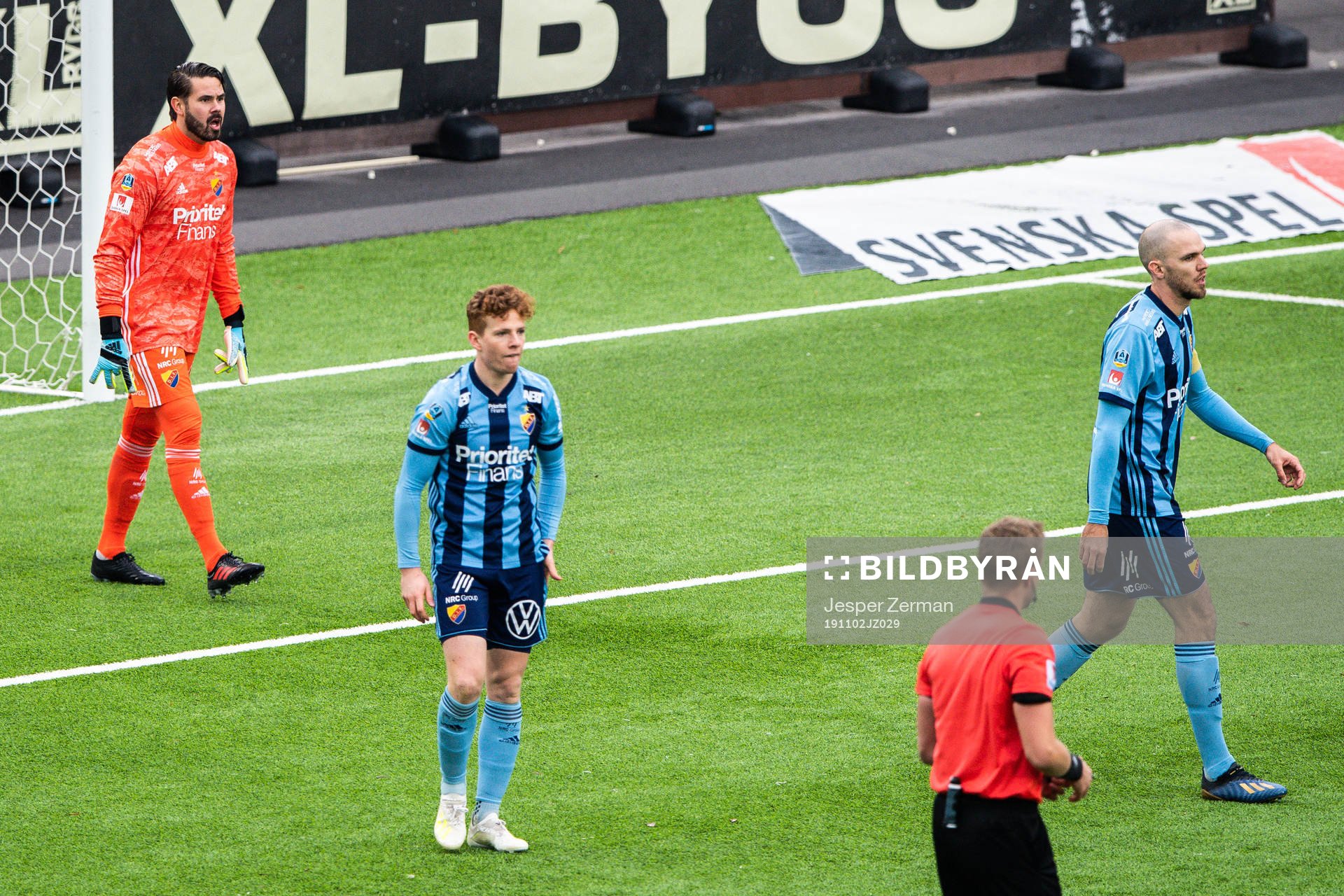 Djurgårdens målvakt Tommi Vaiho, Aslak Witry och Marcus